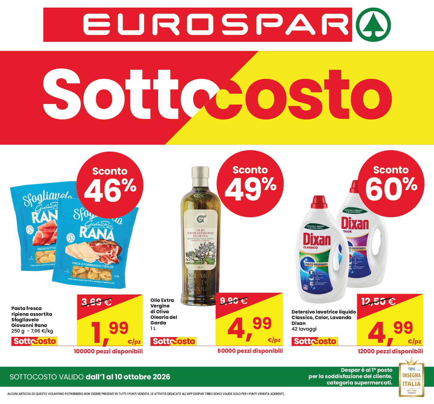 Volantino attuale di Eurospar valido dal giovedì 01/10/2026 al sabato 10/10/2026