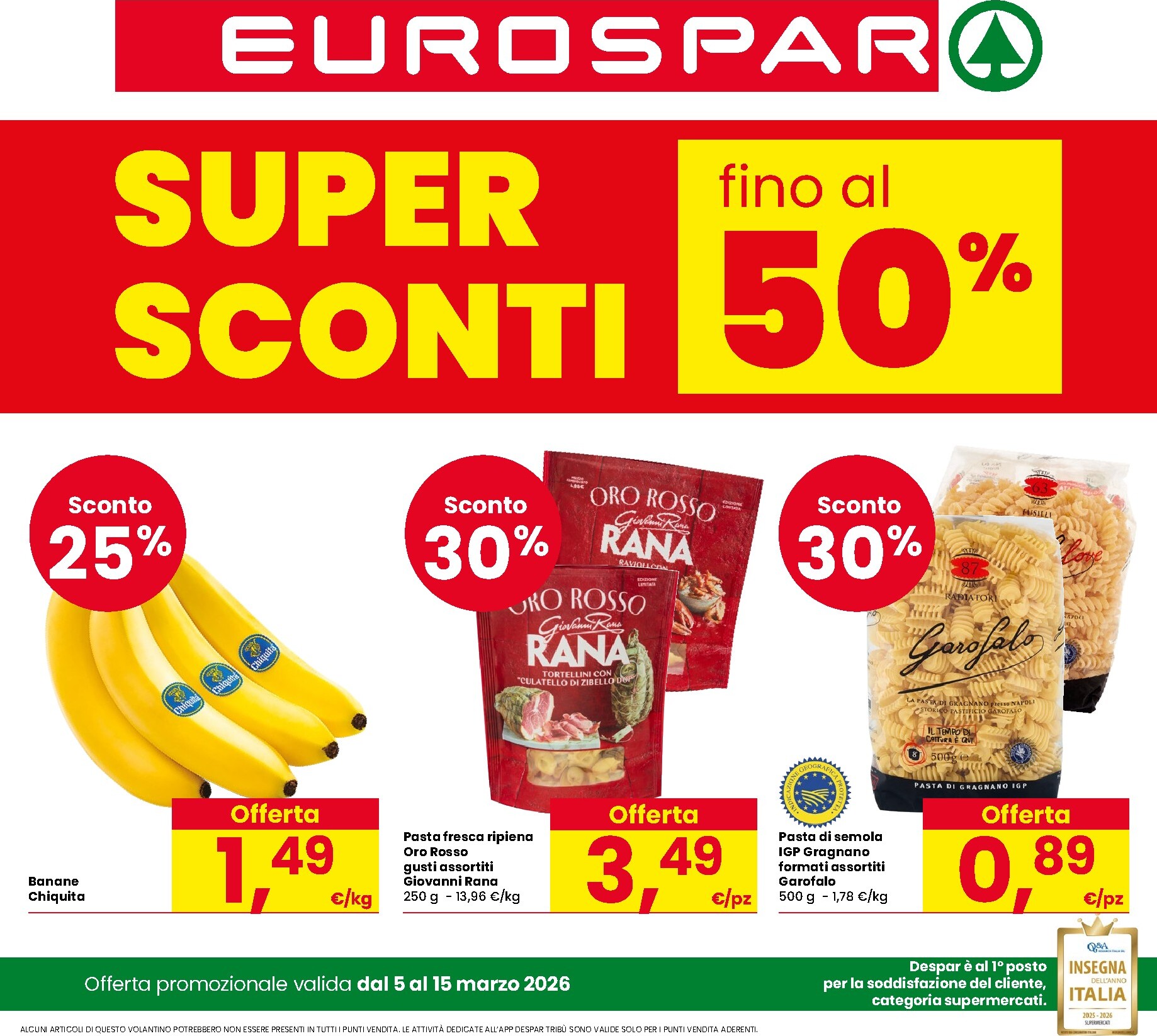 Volantino Eurospar valido dal 05/03/2026 al 15/03/2026
