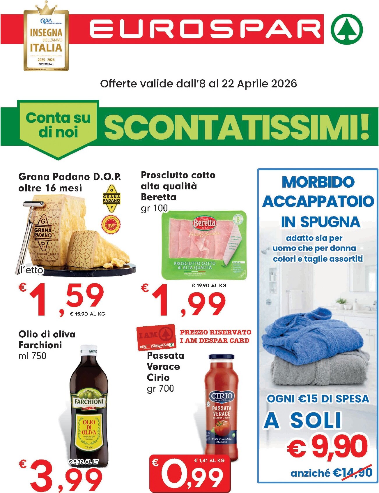 Volantino attuale di Eurospar valido dal mercoledì 08/04/2026 al mercoledì 22/04/2026