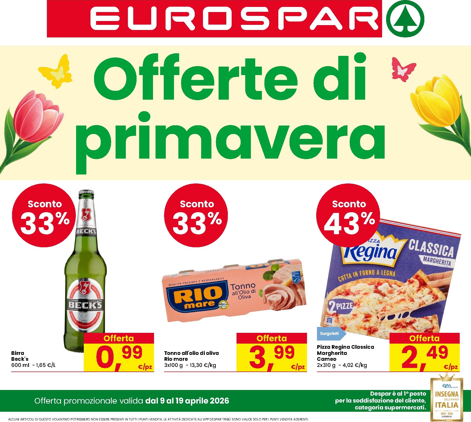 Volantino attuale di Eurospar valido dal giovedì 09/04/2026 al domenica 19/04/2026
