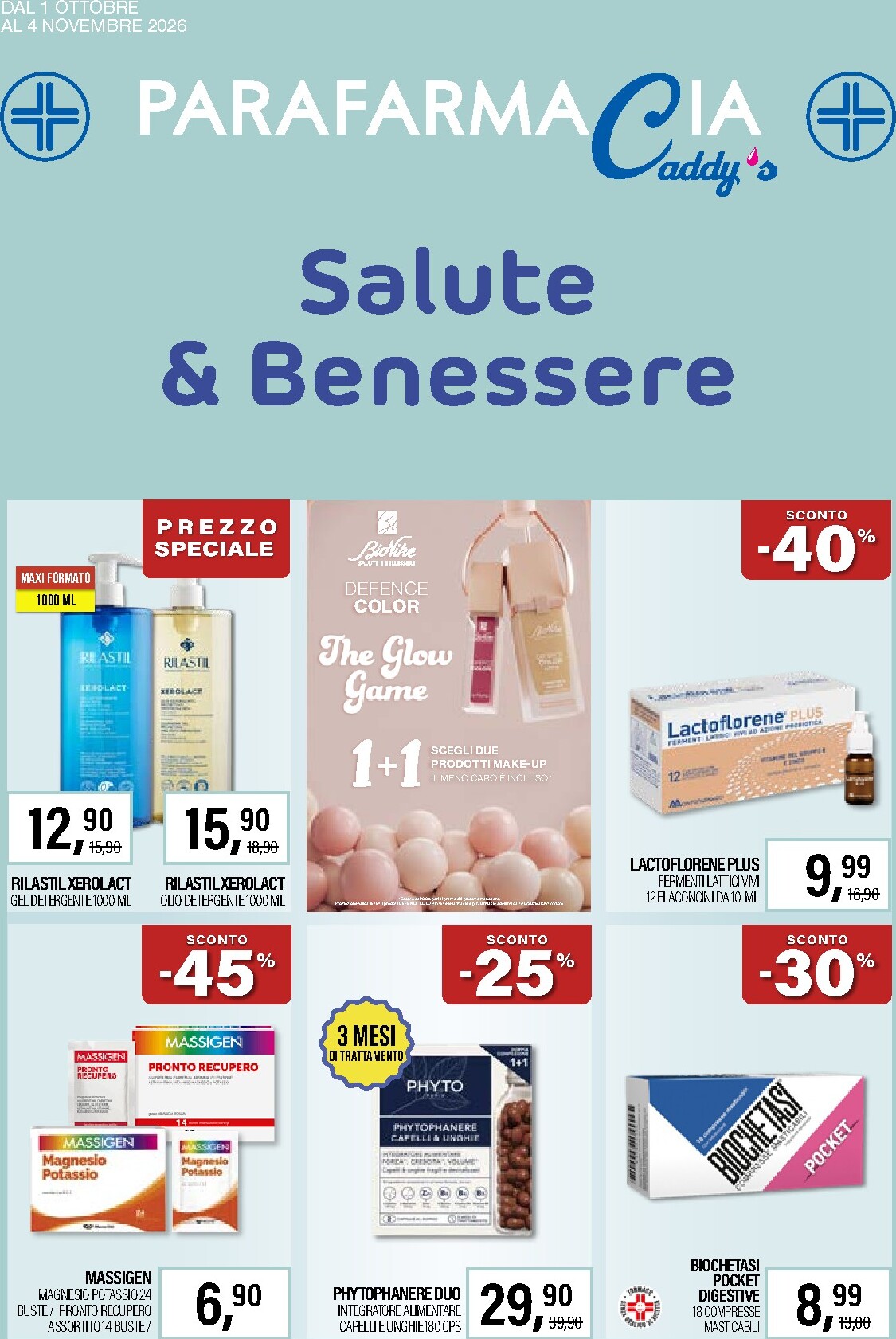 Volantino attuale di Caddy's - Parafarmacia valido dal giovedì 01/10/2026 al mercoledì 04/11/2026