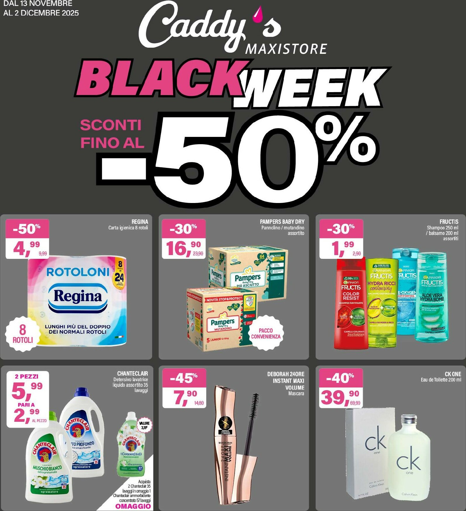 Volantino Caddy's Maxistore - Black Week valido dal 13/11 al 02/12