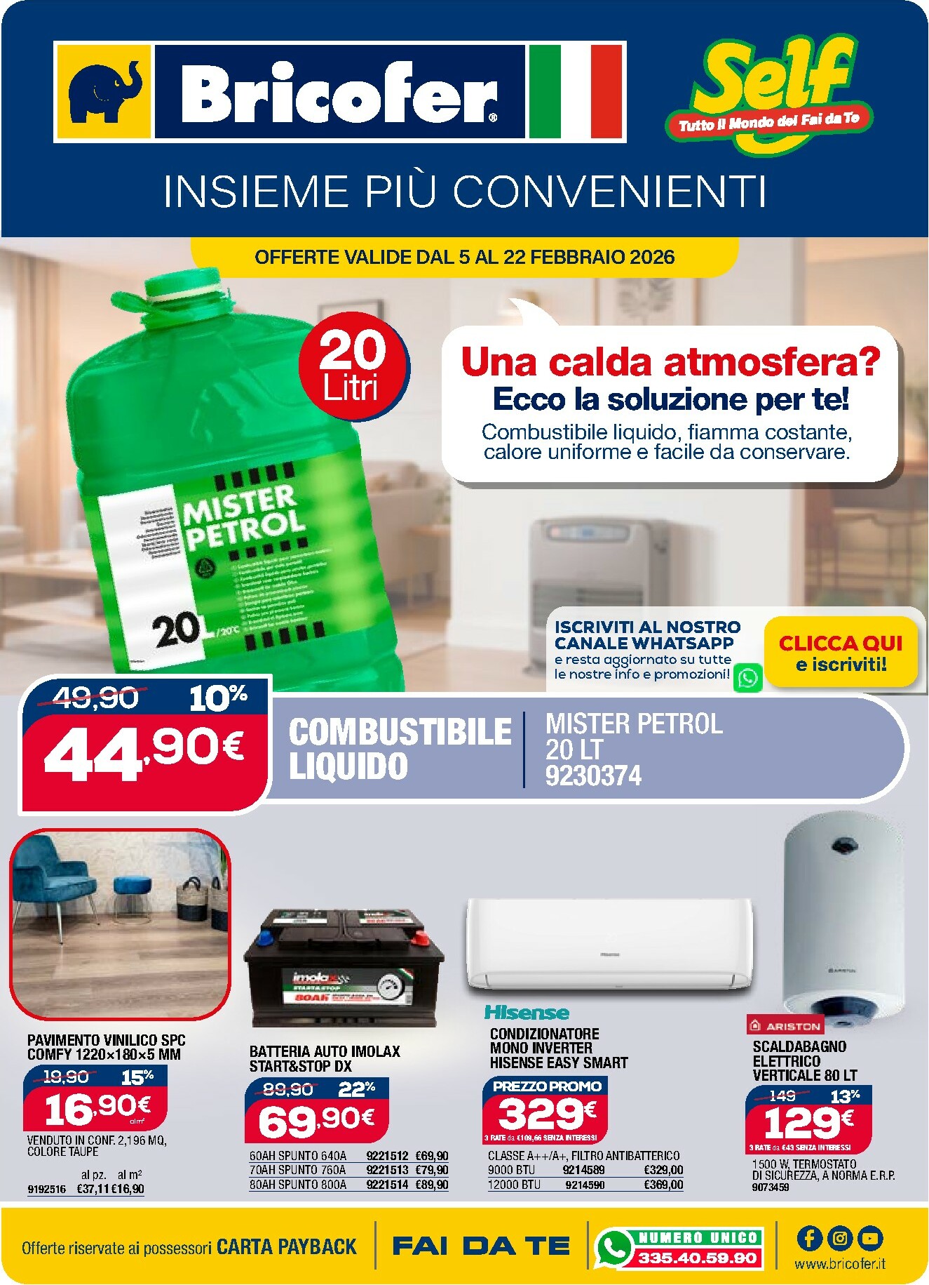 Volantino Bricofer valido dal 05/02/2026 al 22/02/2026