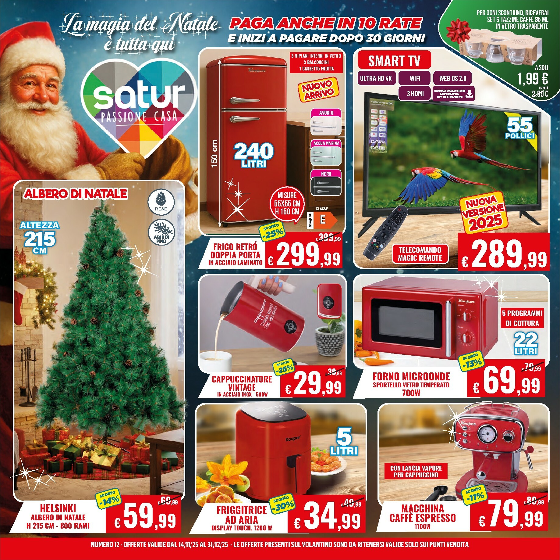 Volantino Satur valido dal 14/11 al 31/12
