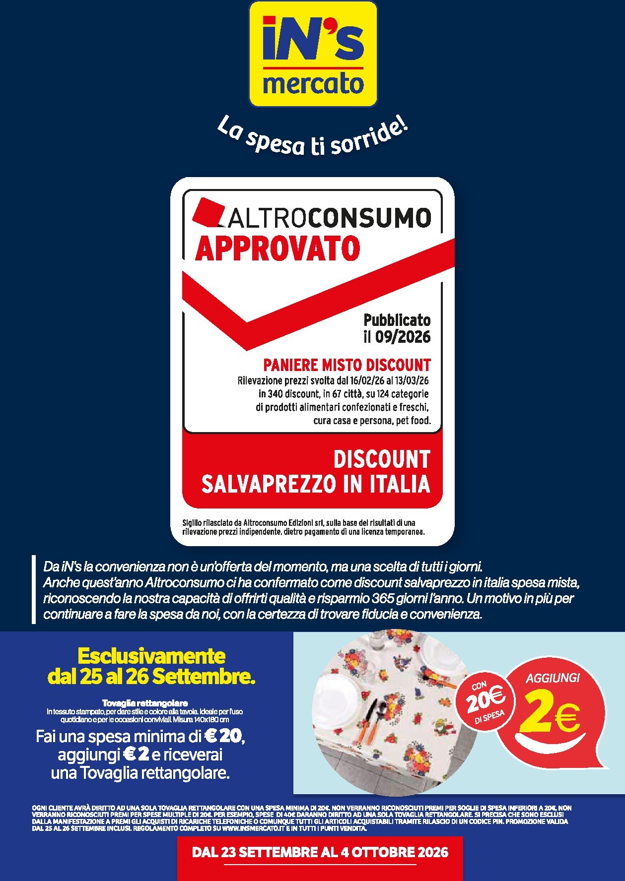 Volantino futuro In's valido dal mercoledì 23/09/2026 al domenica 04/10/2026