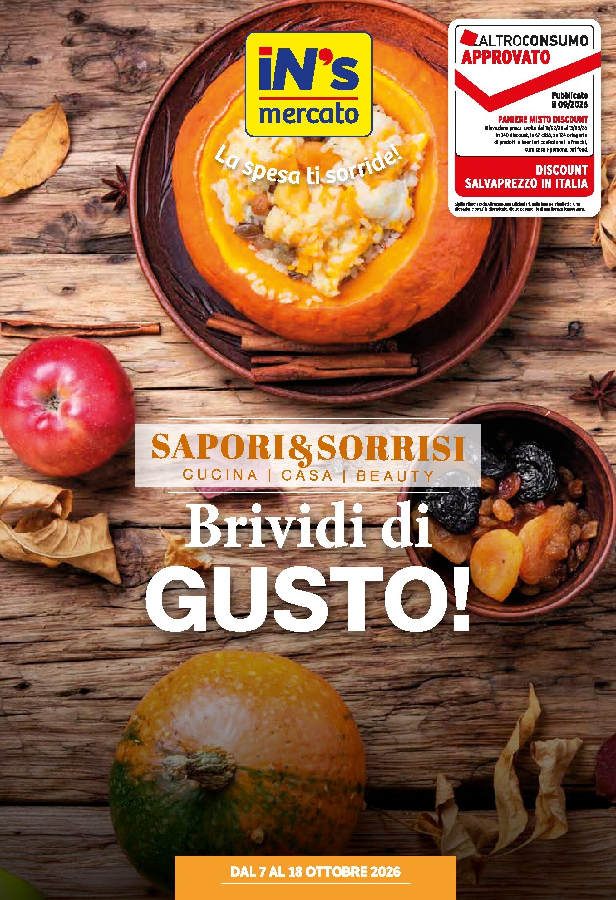 Volantino futuro In's valido dal mercoledì 07/10/2026 al domenica 18/10/2026