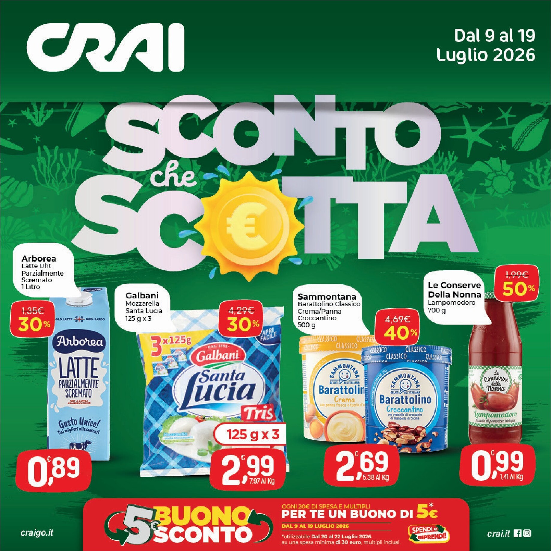 Volantino futuro Crai valido dal giovedì 09/07/2026 al domenica 19/07/2026