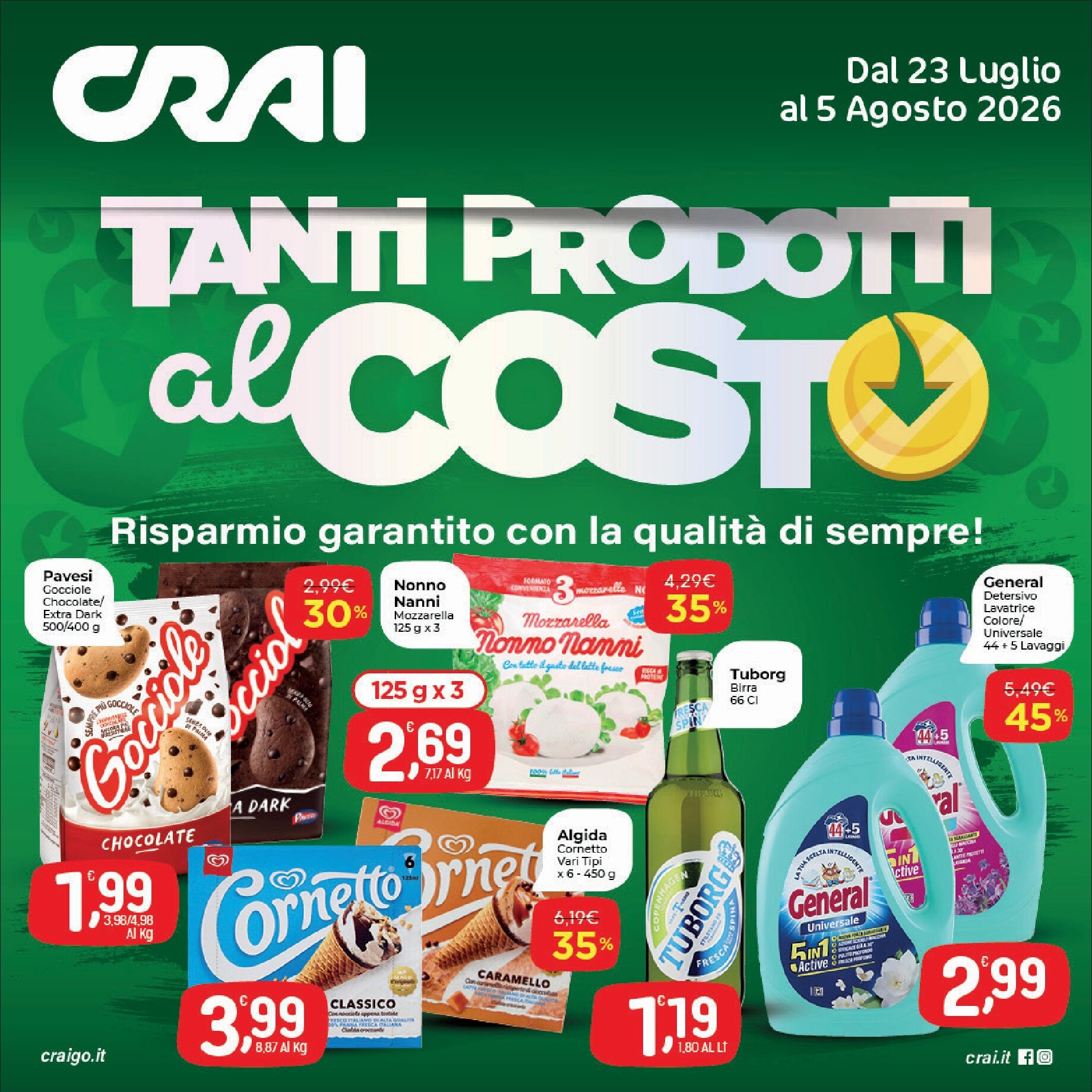 Volantino futuro Crai valido dal giovedì 23/07/2026 al mercoledì 05/08/2026