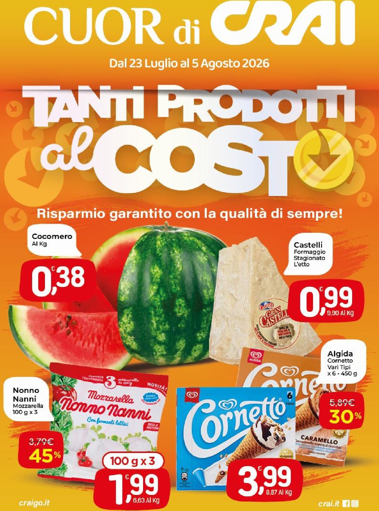 Volantino attuale di Crai - Risparmio valido dal giovedì 23/07/2026 al mercoledì 05/08/2026