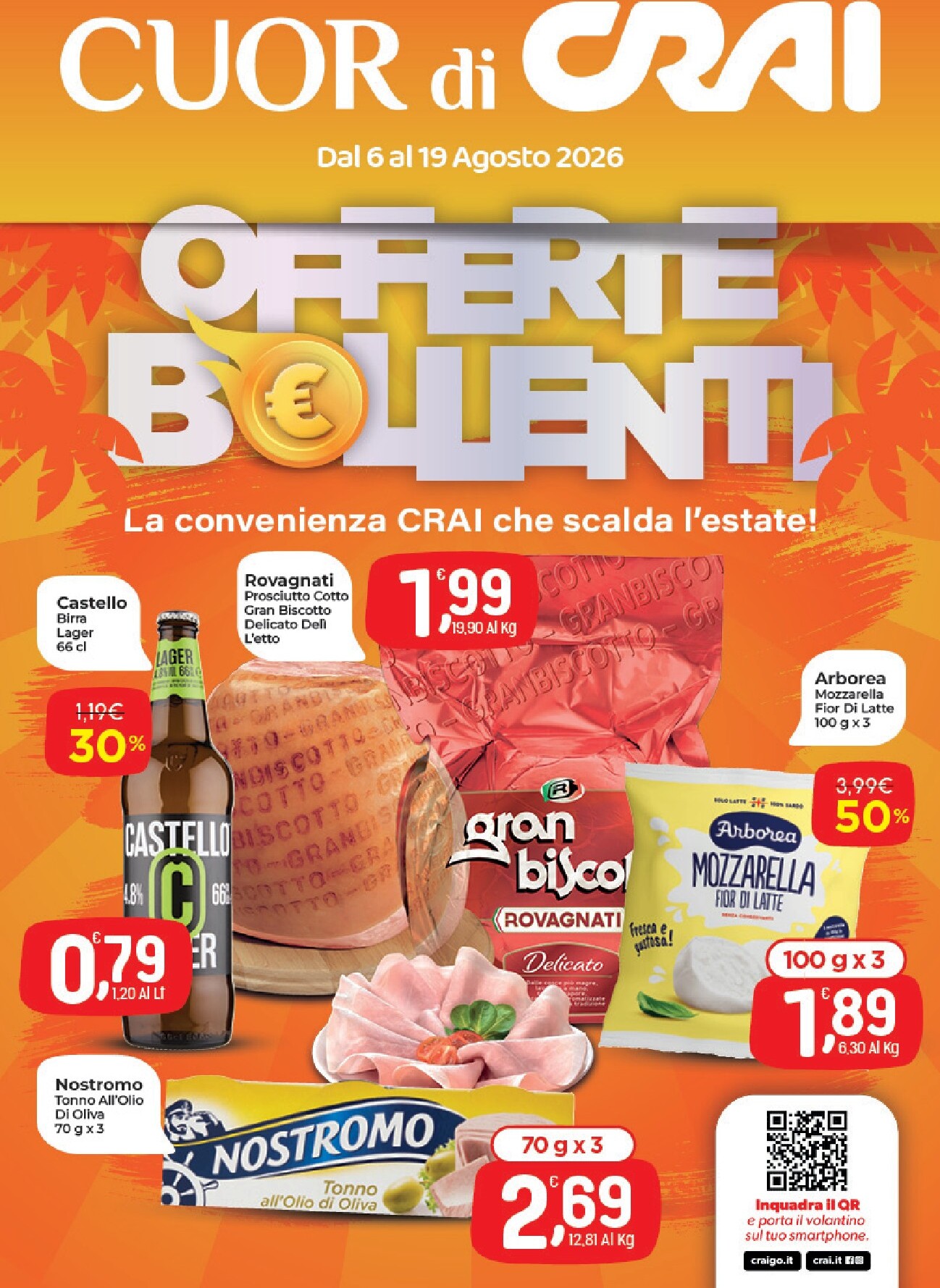 Volantino attuale di Cuor di Crai Roma valido dal giovedì 06/08/2026 al mercoledì 19/08/2026