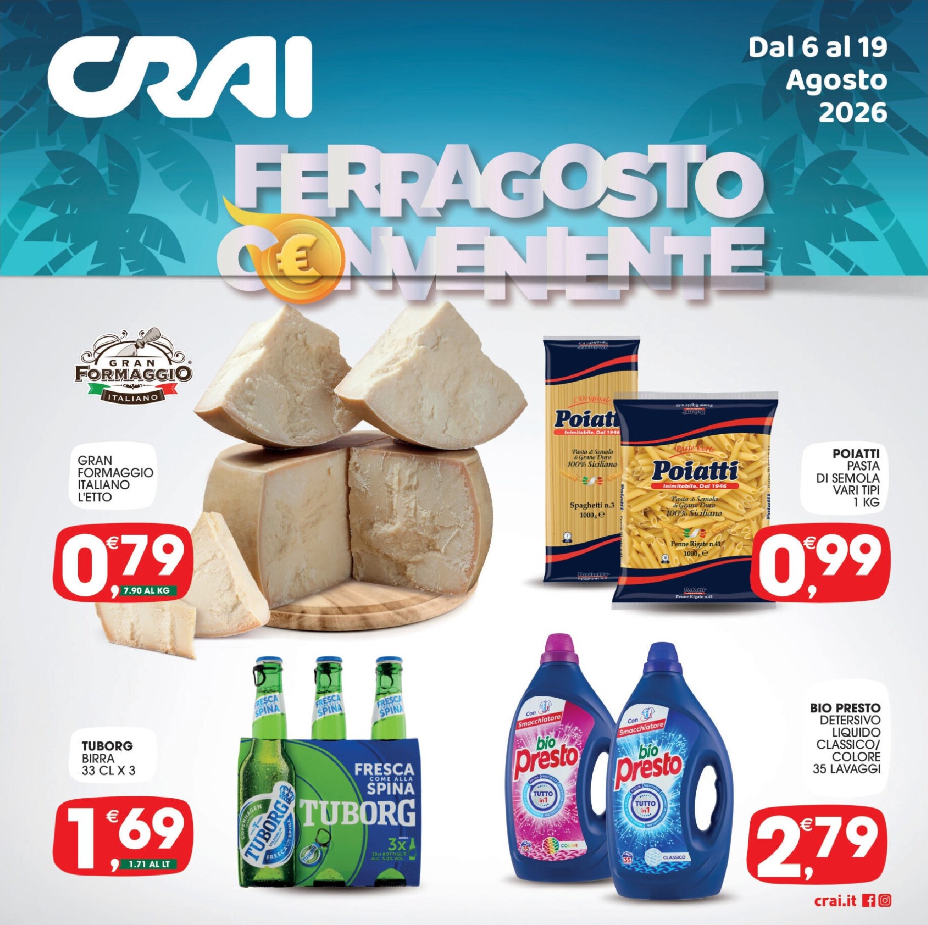Volantino attuale di Crai Sicilia valido dal giovedì 06/08/2026 al mercoledì 19/08/2026