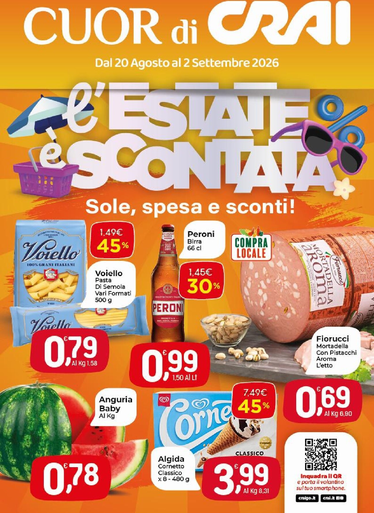 Volantino attuale di Crai valido dal giovedì 20/08/2026 al mercoledì 02/09/2026