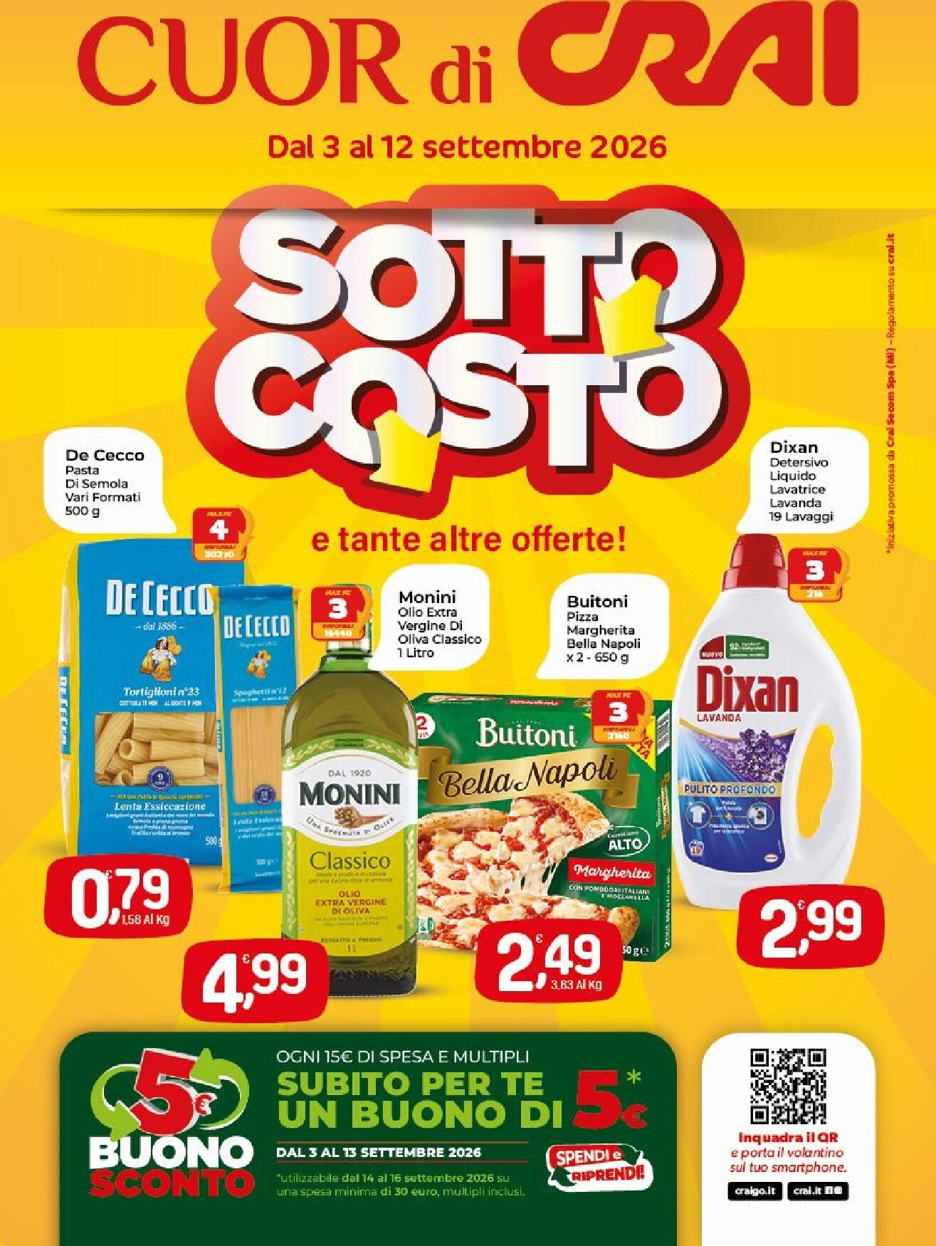 Volantino attuale di Crai valido dal giovedì 03/09/2026 al sabato 12/09/2026
