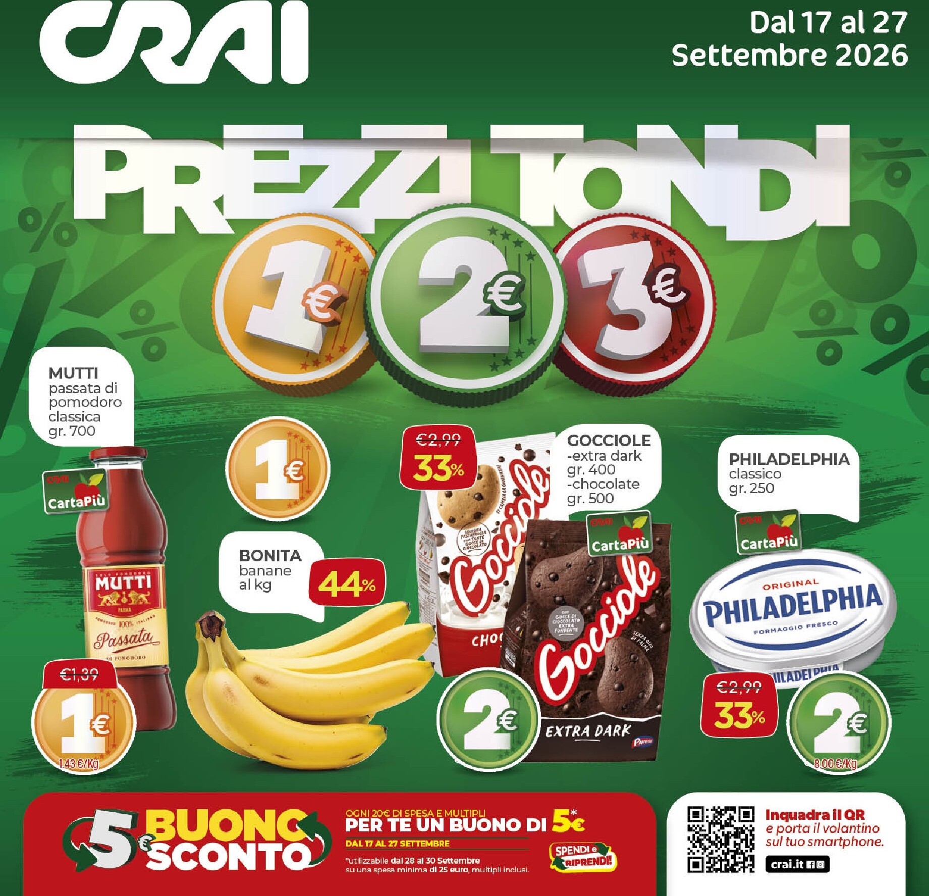 Volantino attuale di Crai valido dal giovedì 17/09/2026 al domenica 27/09/2026