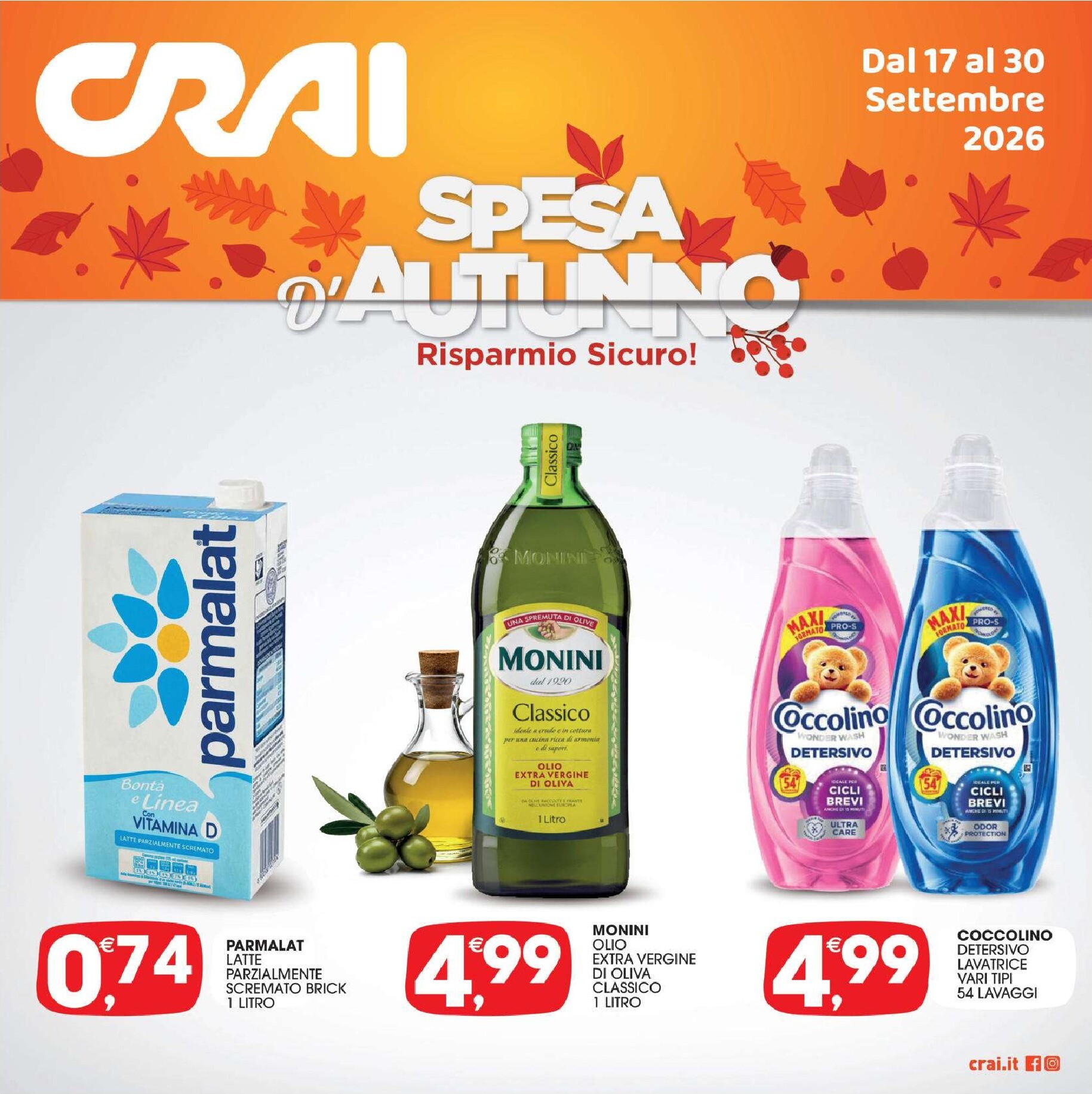 Volantino attuale di Crai - Palermo Sicilia valido dal giovedì 17/09/2026 al mercoledì 30/09/2026