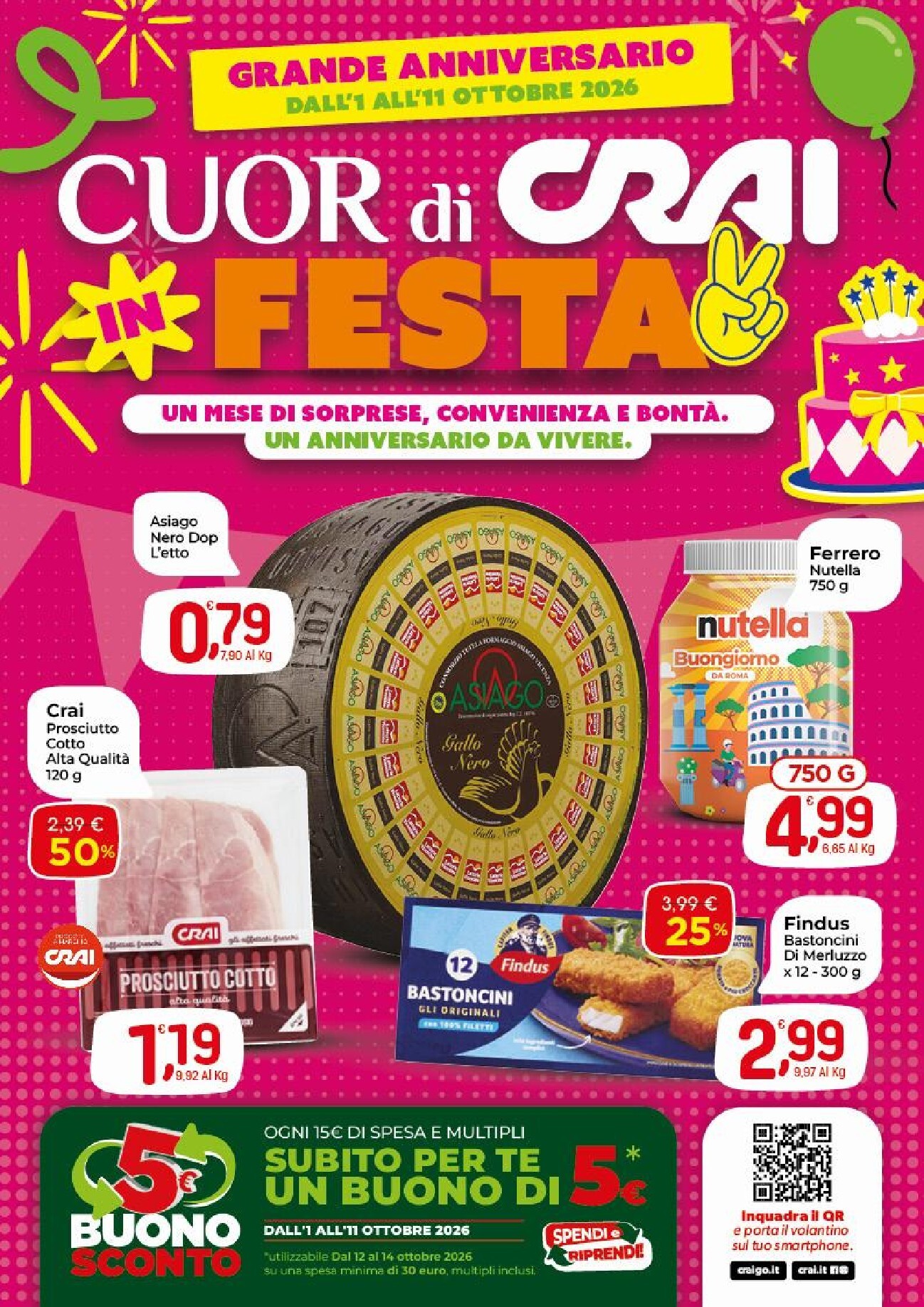 Volantino attuale di Crai valido dal giovedì 01/10/2026 al domenica 11/10/2026