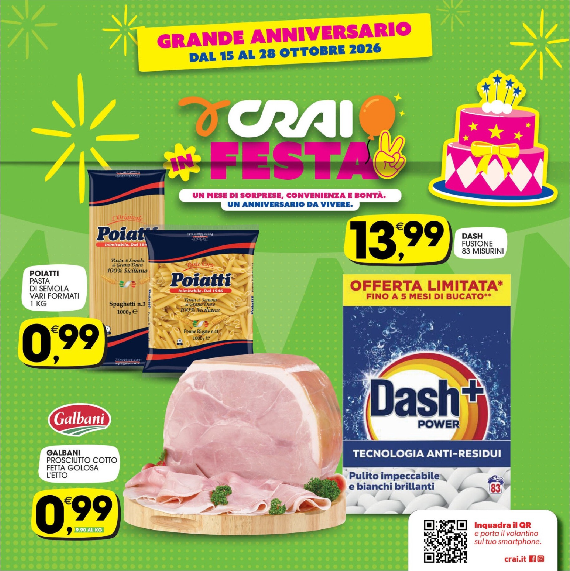 Volantino attuale di Crai - Palermo — Sicilia valido dal giovedì 15/10/2026 al mercoledì 28/10/2026