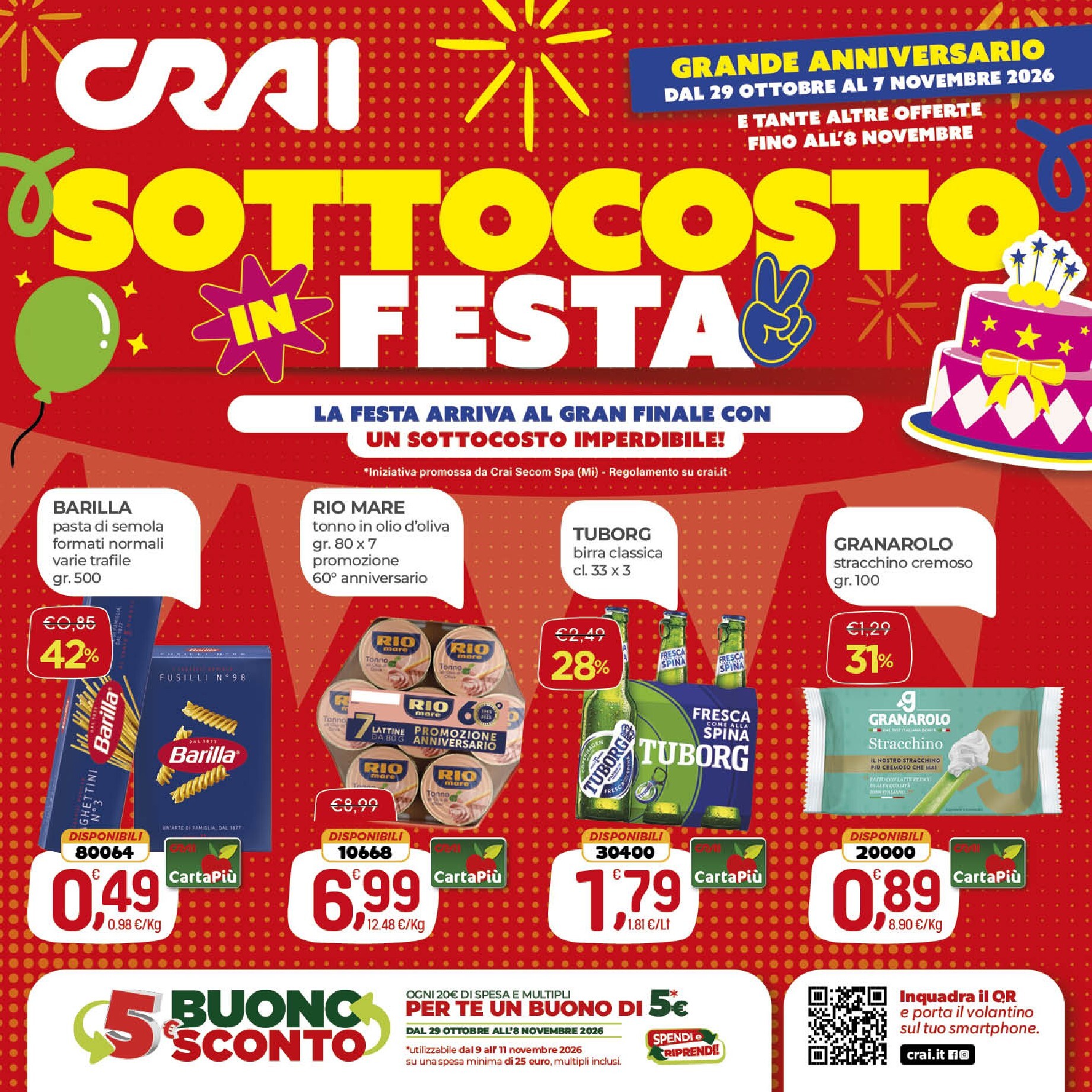 Volantino attuale di Crai - Puglia valido dal giovedì 29/10/2026 al sabato 07/11/2026