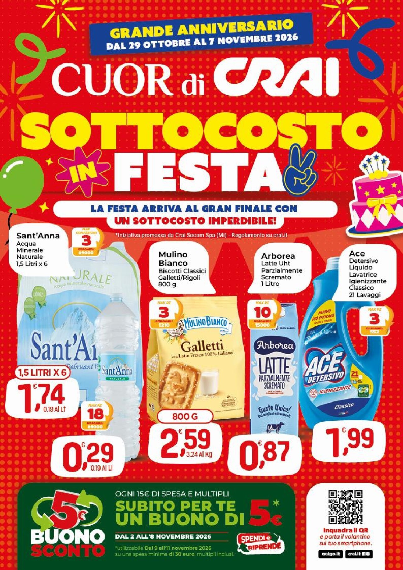 Volantino attuale di Cuor di Crai Roma valido dal giovedì 29/10/2026 al sabato 07/11/2026