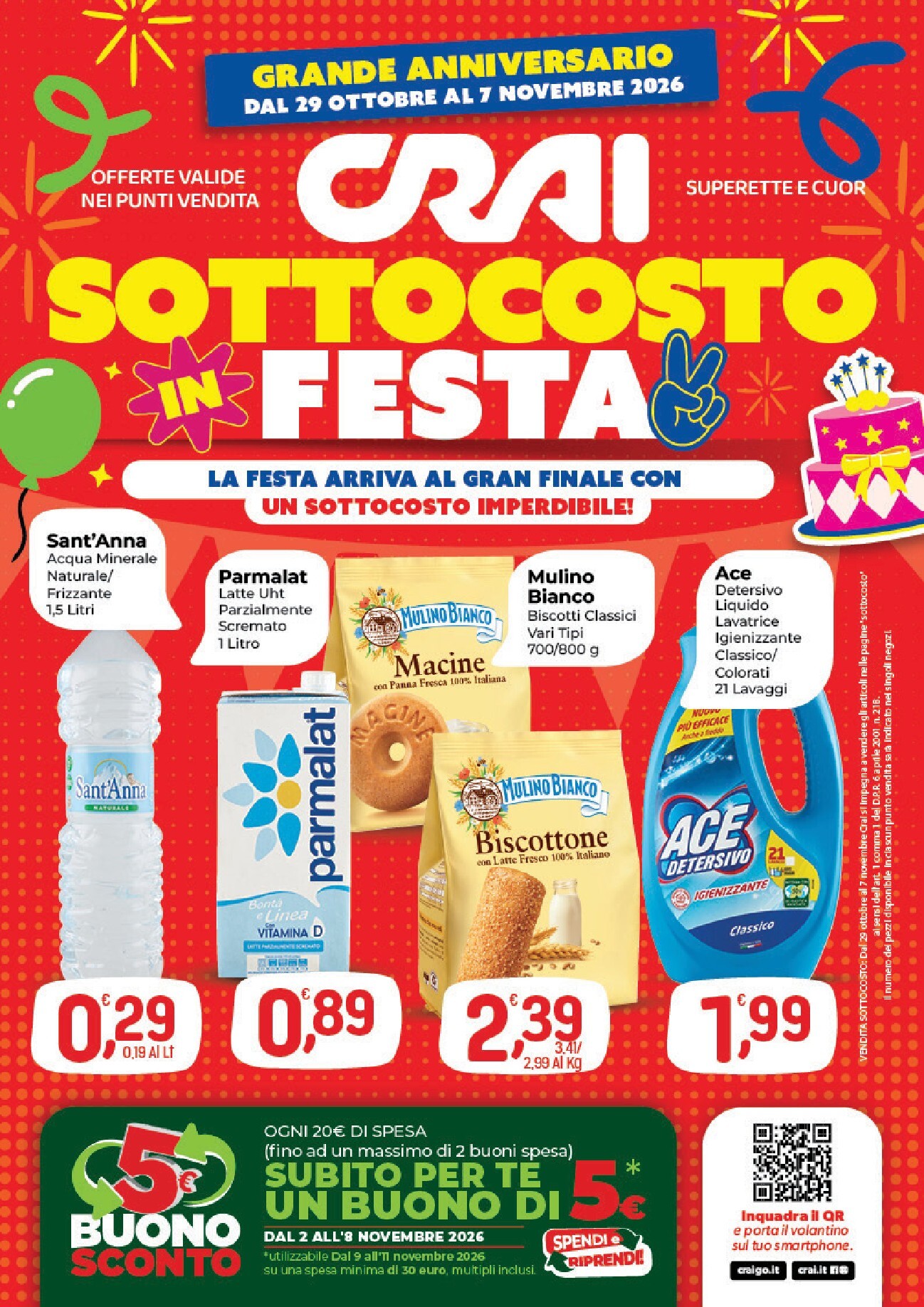 Volantino attuale di Crai valido dal giovedì 29/10/2026 al mercoledì 11/11/2026