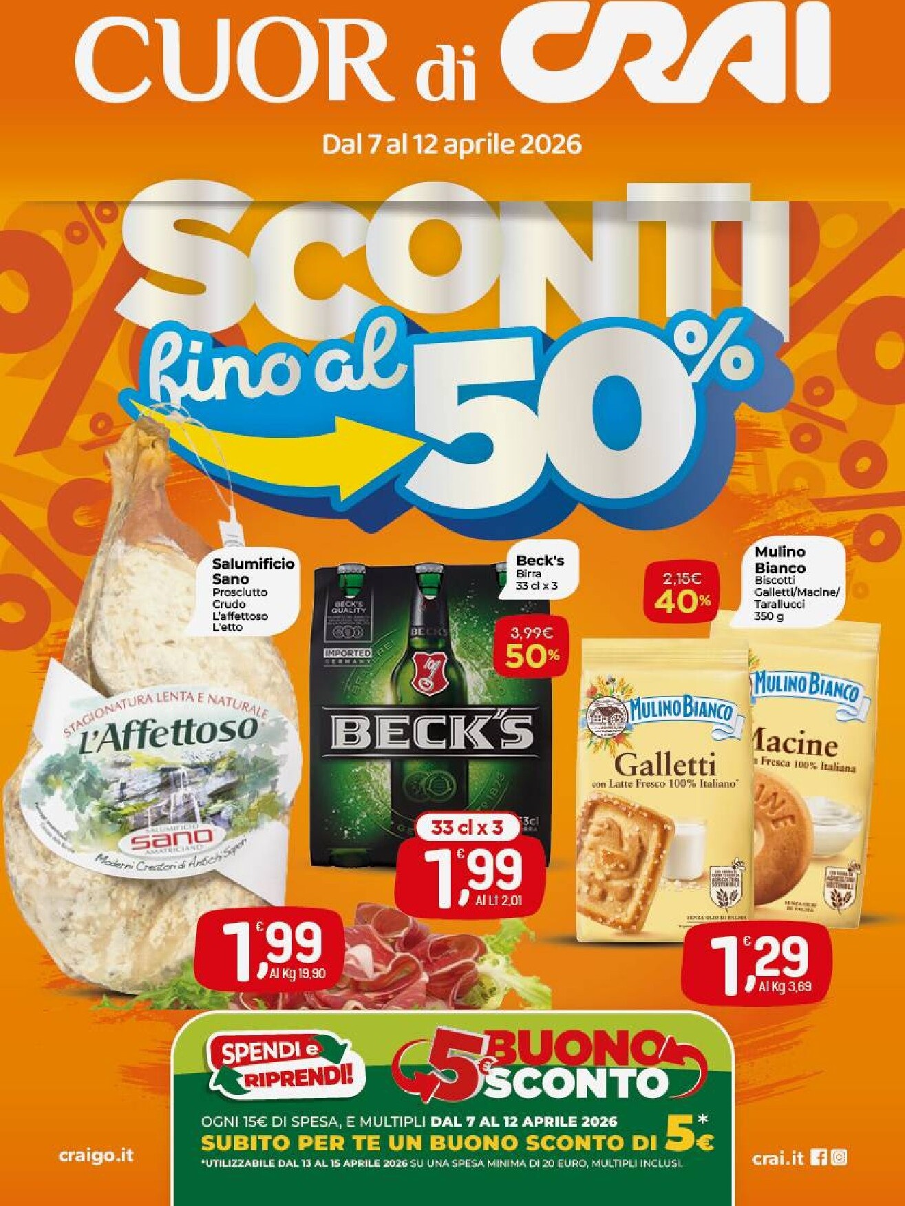 Volantino Crai - Cuor di Crai valido dal 07/04/2026 al 12/04/2026