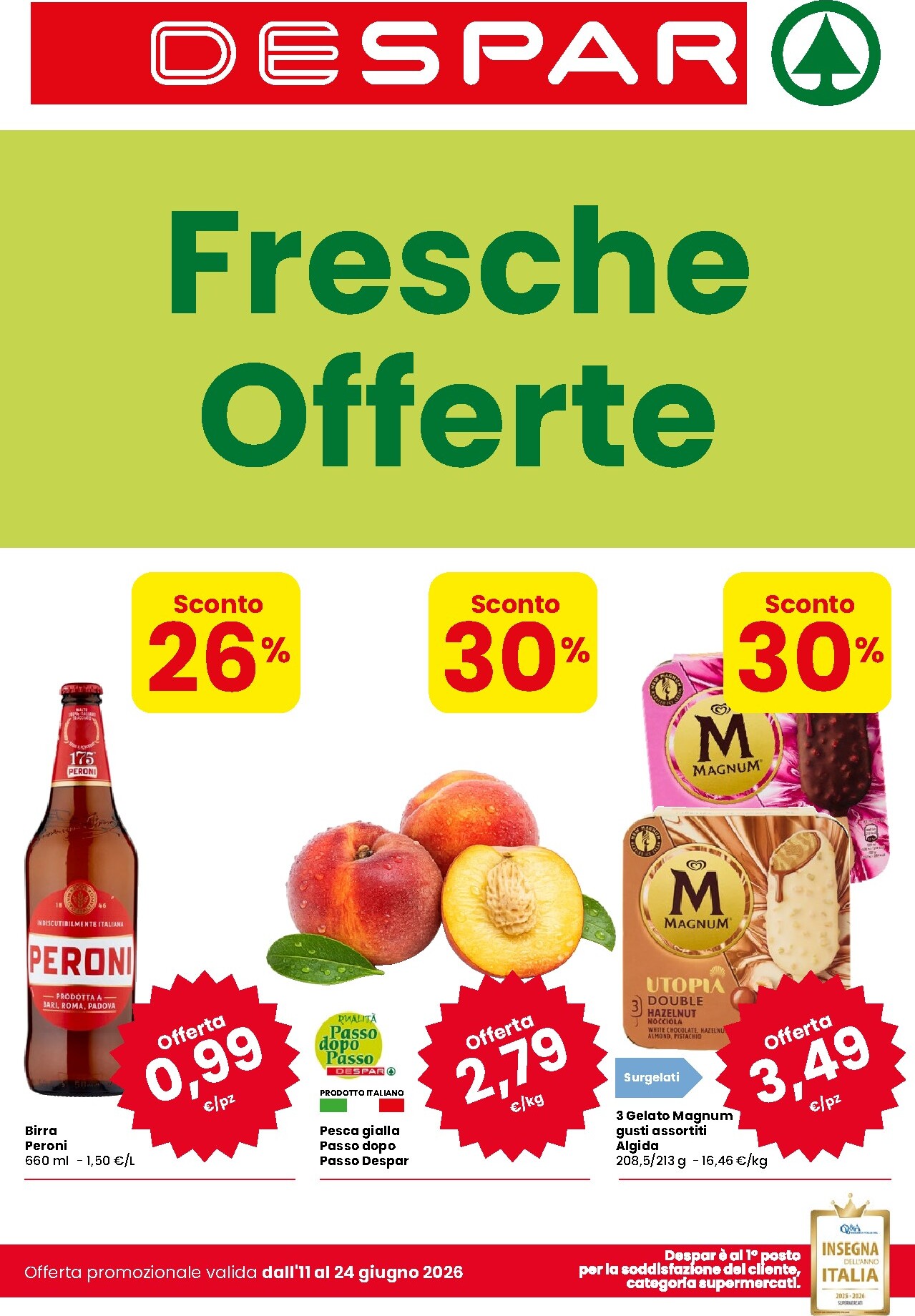 Volantino attuale di Despar valido dal giovedì 11/06/2026 al mercoledì 24/06/2026