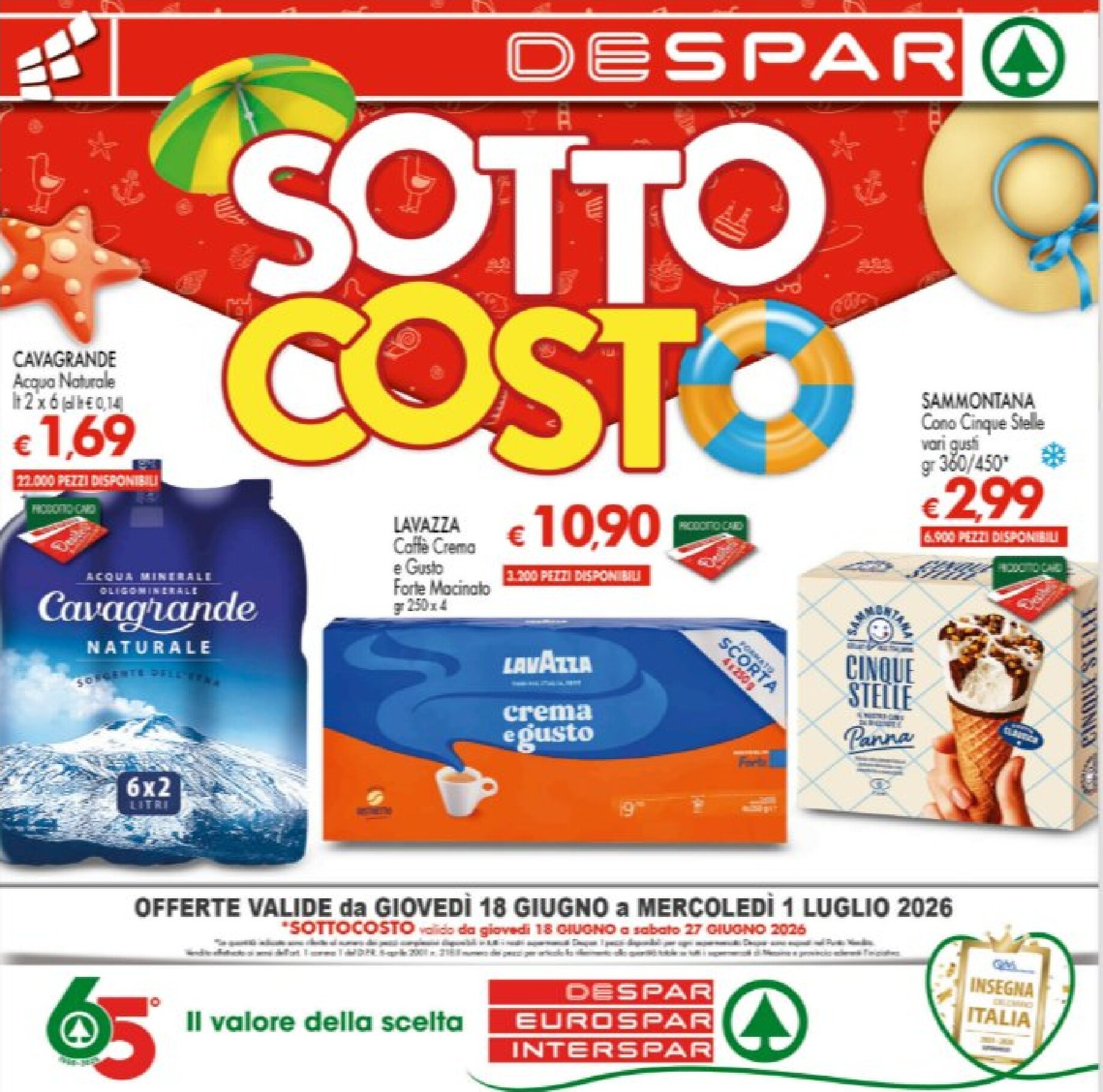 Volantino attuale di Despar - Sotto Costo valido dal giovedì 18/06/2026 al mercoledì 01/07/2026