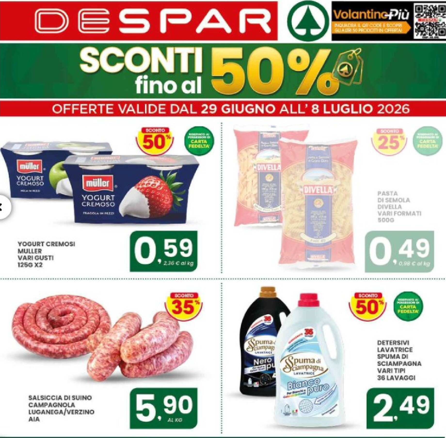 Volantino attuale di Despar valido dal lunedì 29/06/2026 al mercoledì 08/07/2026