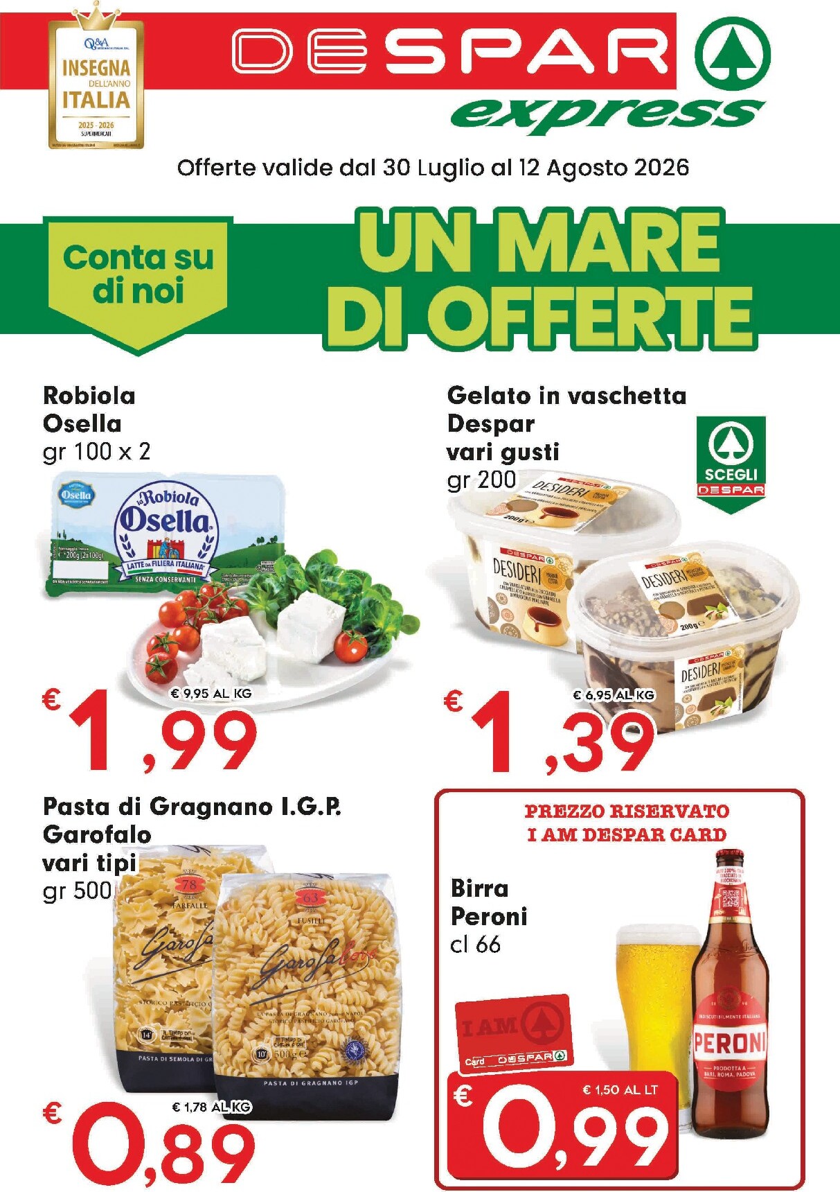 Volantino Despar - Express per la prossima settimana dal giovedì 30/07/2026 al mercoledì 12/08/2026