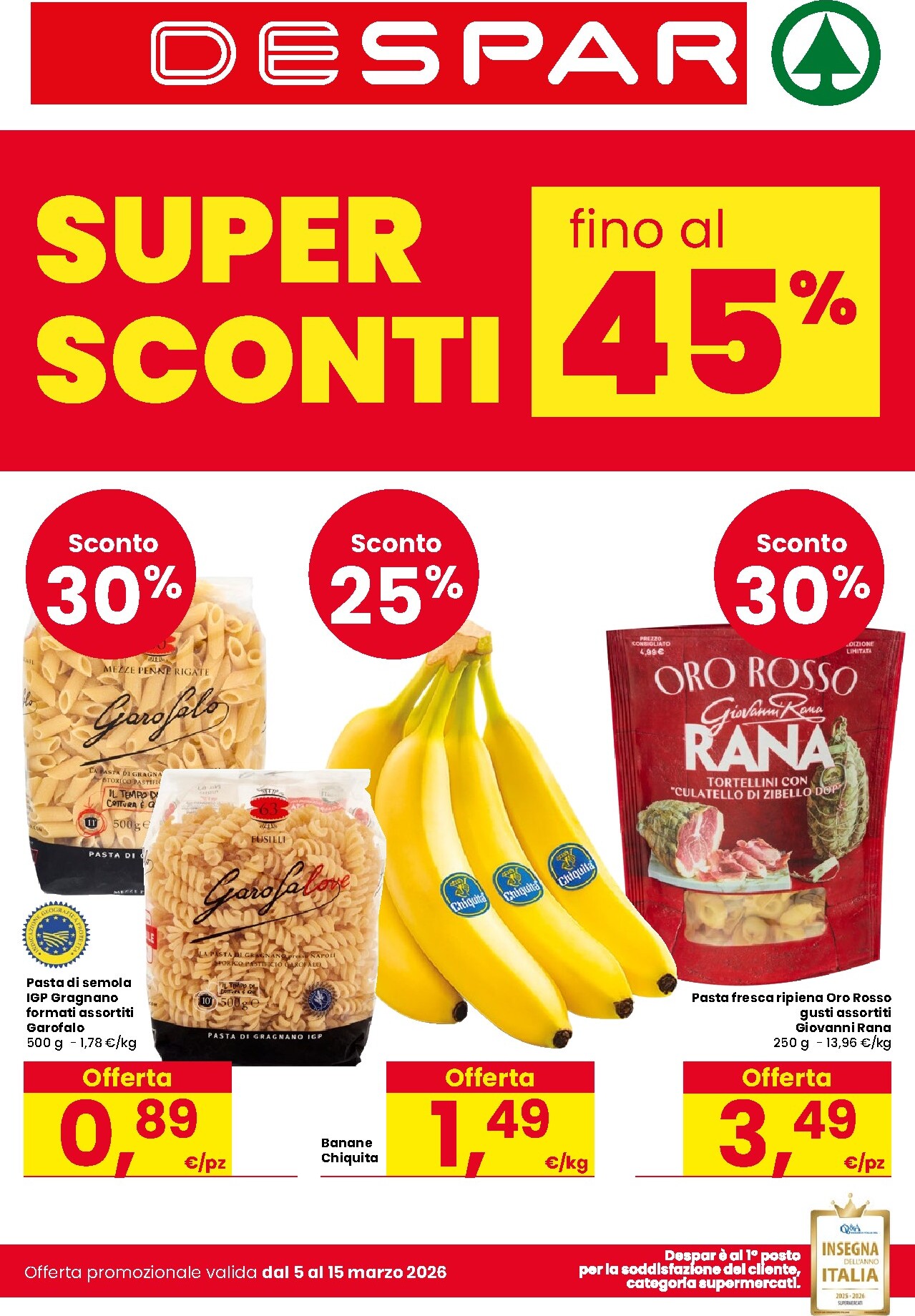 Volantino Despar valido dal 05/03/2026 al 15/03/2026