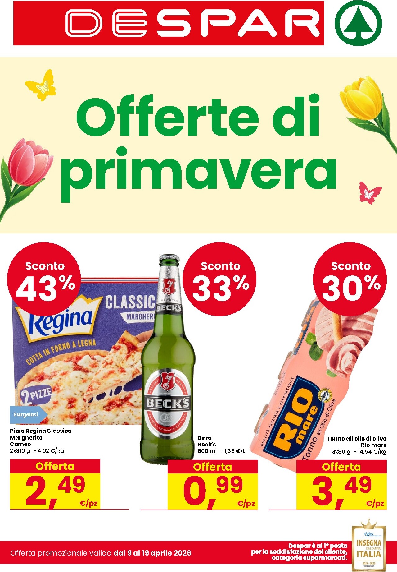 Volantino attuale di Despar valido dal giovedì 09/04/2026 al domenica 19/04/2026