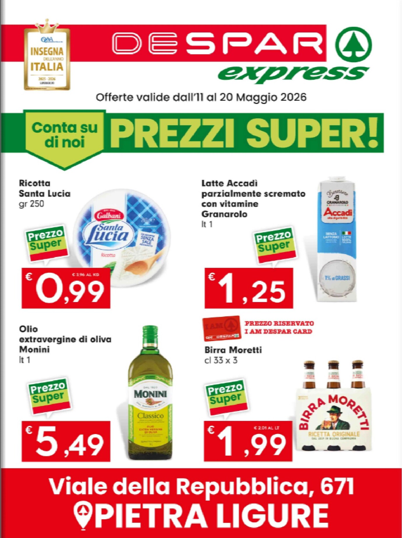 Volantino Despar Express - Pietra Ligure per la prossima settimana dal lunedì 11/05/2026 al mercoledì 20/05/2026