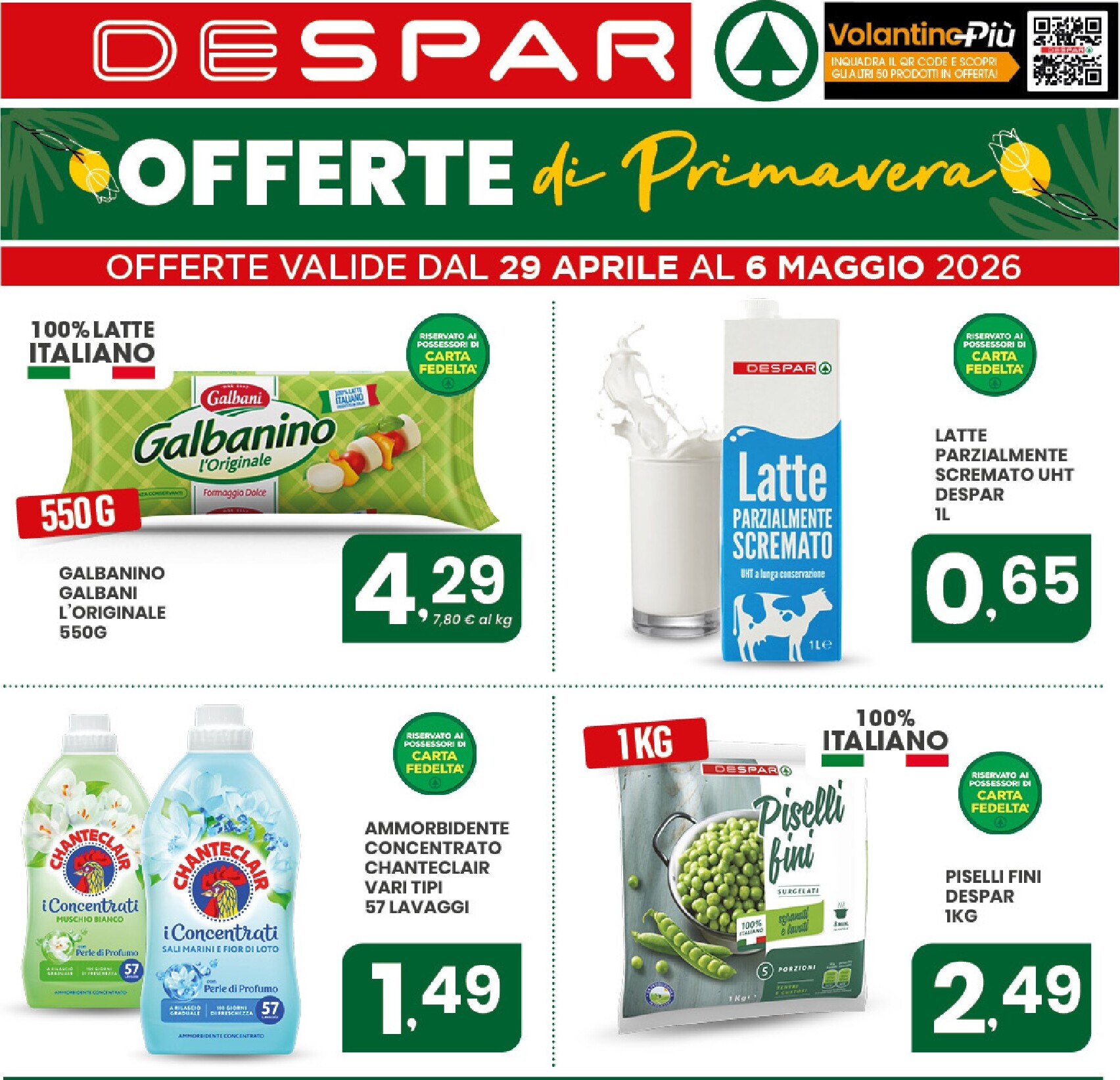 Volantino attuale di Despar valido dal mercoledì 29/04/2026 al mercoledì 06/05/2026