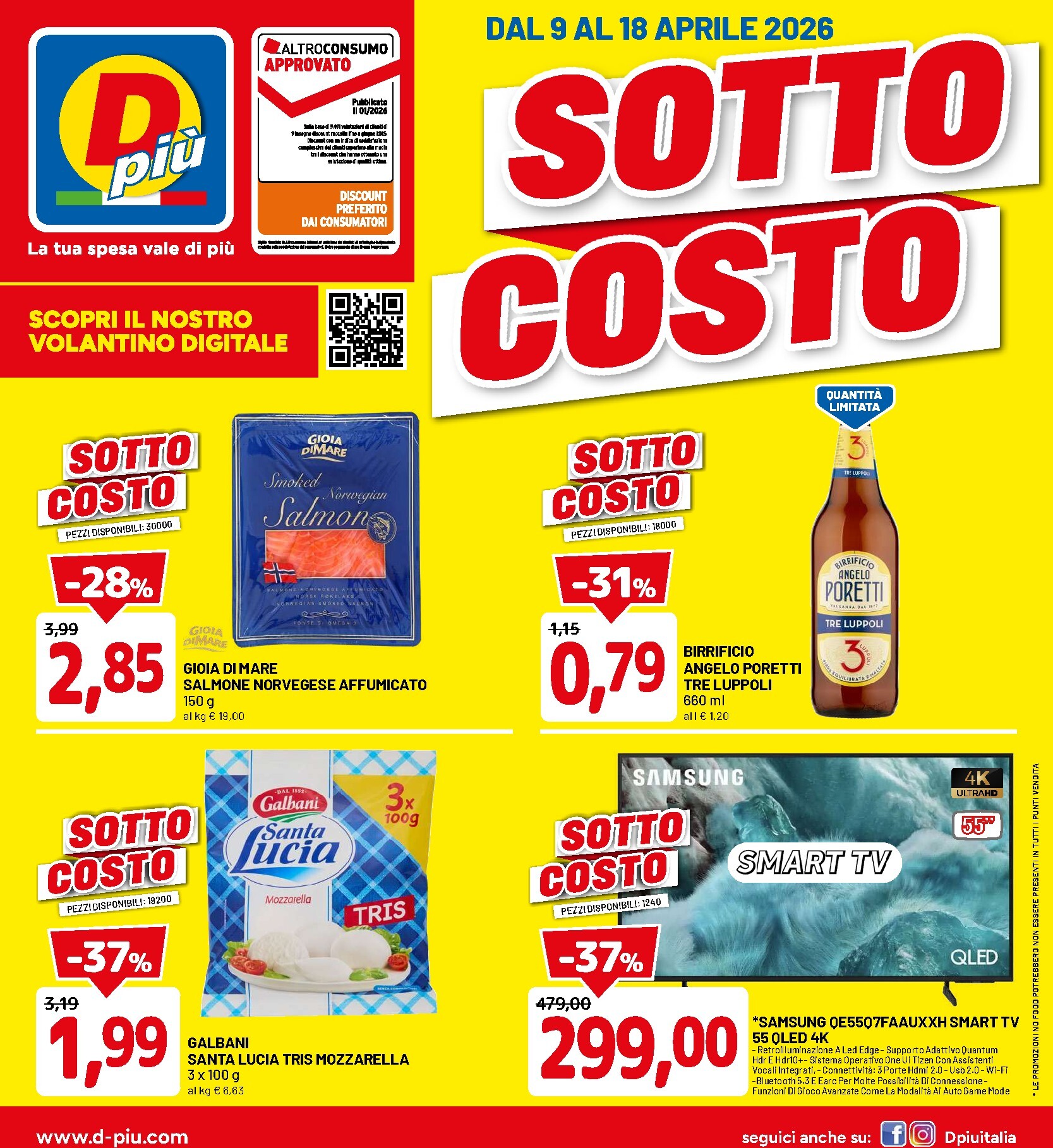 Volantino DPiù valido dal 09/04/2026 al 18/04/2026