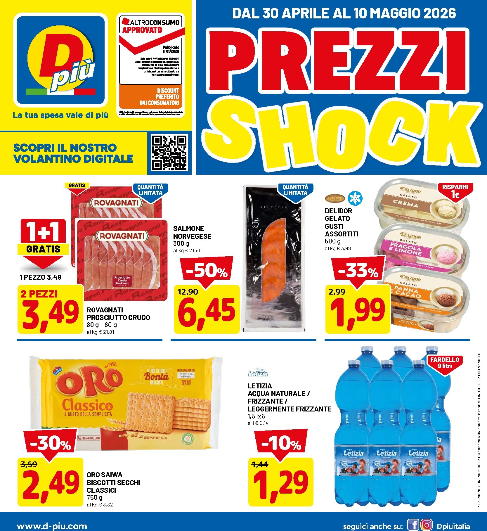 Volantino futuro DPiù valido dal giovedì 30/04/2026 al domenica 10/05/2026