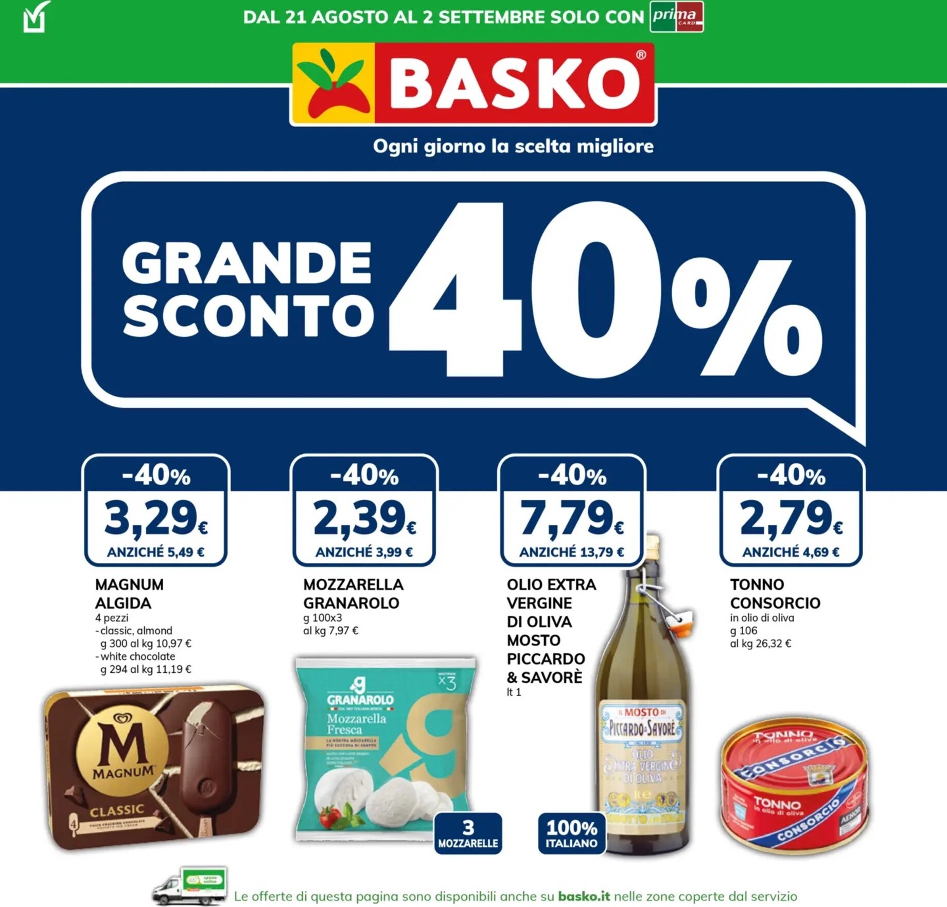 Volantino attuale di Basko valido dal venerdì 21/08/2026 al mercoledì 02/09/2026