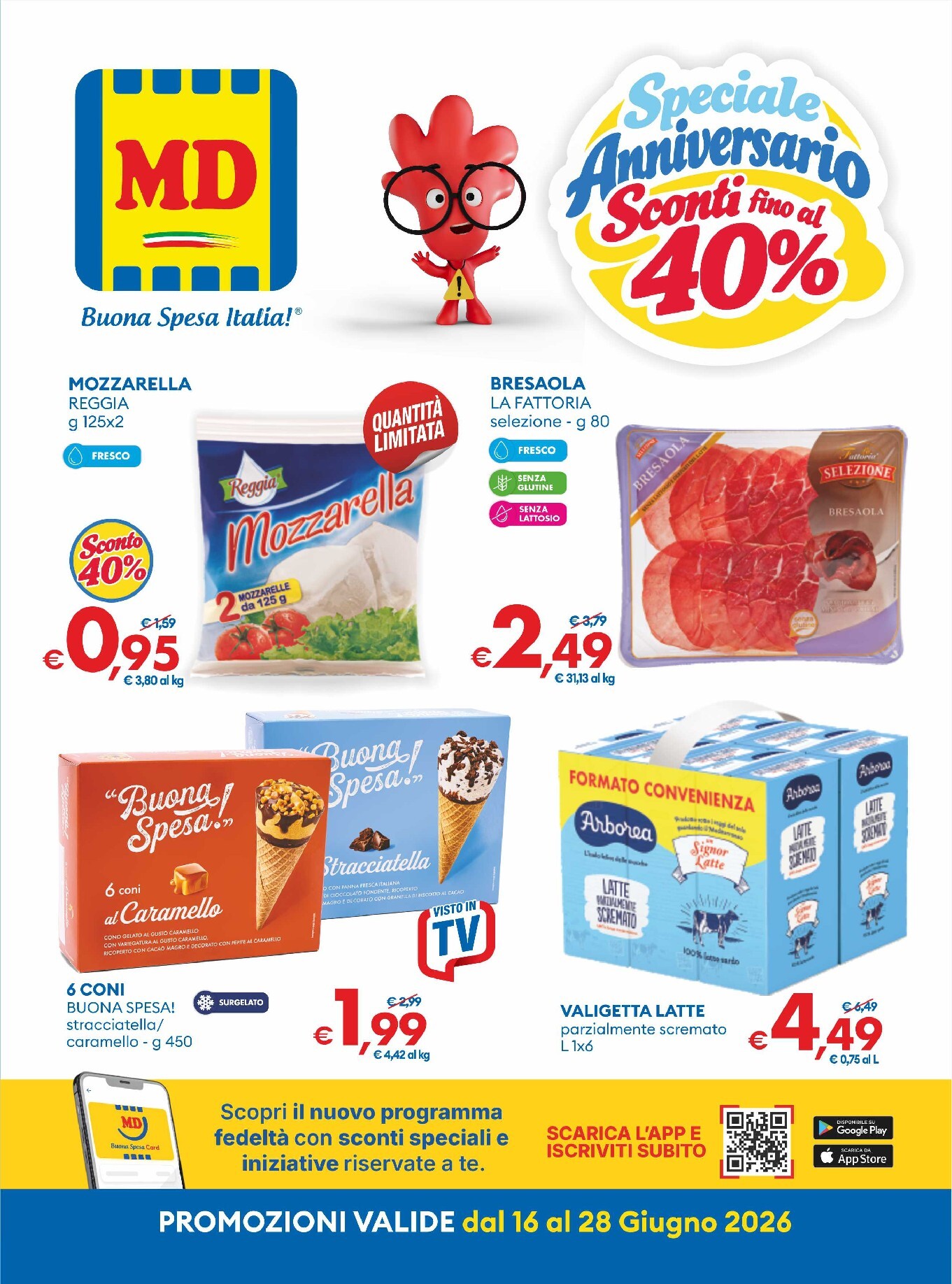 Volantino futuro MD valido dal martedì 16/06/2026 al domenica 28/06/2026