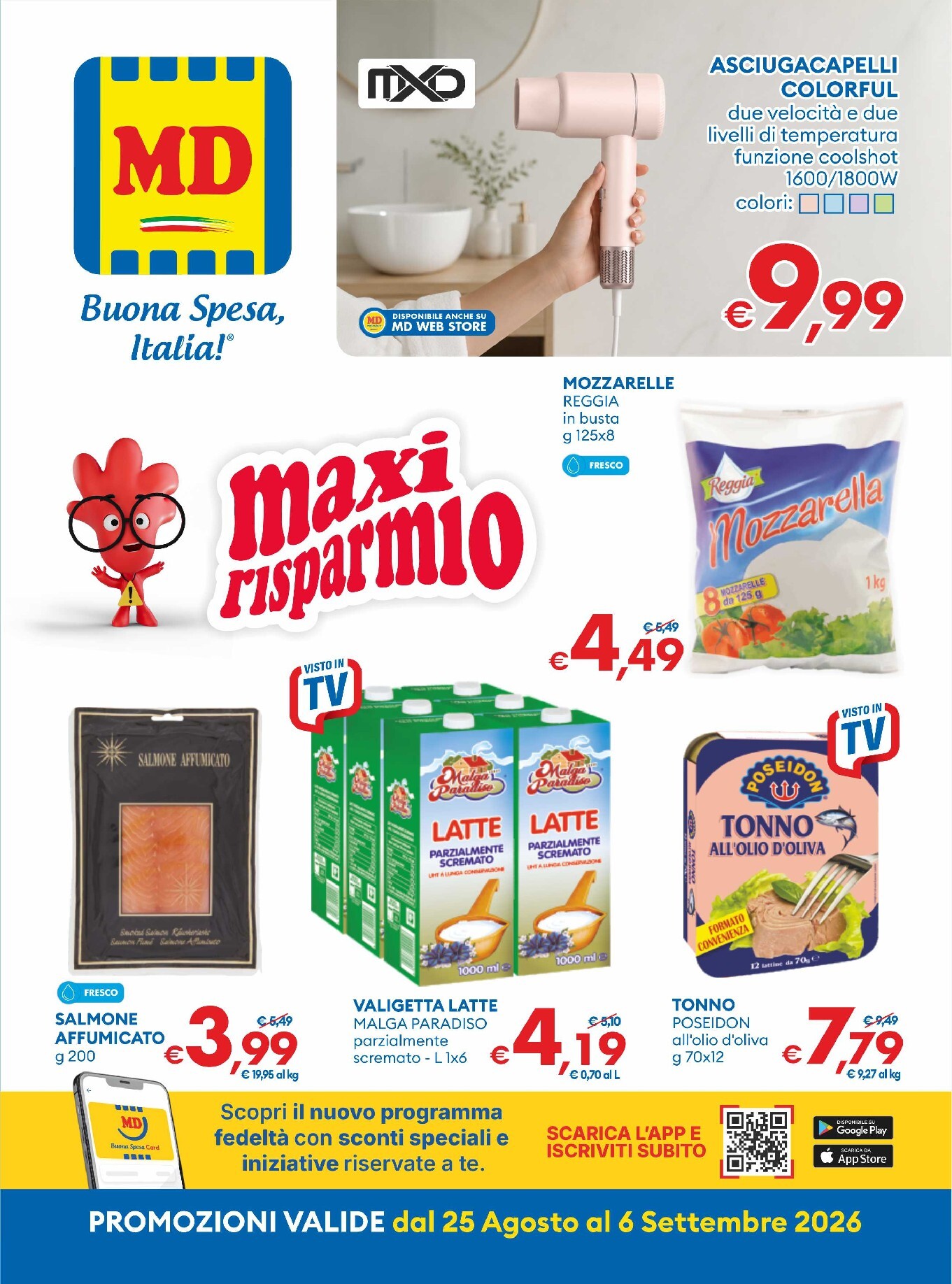 Volantino attuale di MD valido dal martedì 25/08/2026 al domenica 06/09/2026