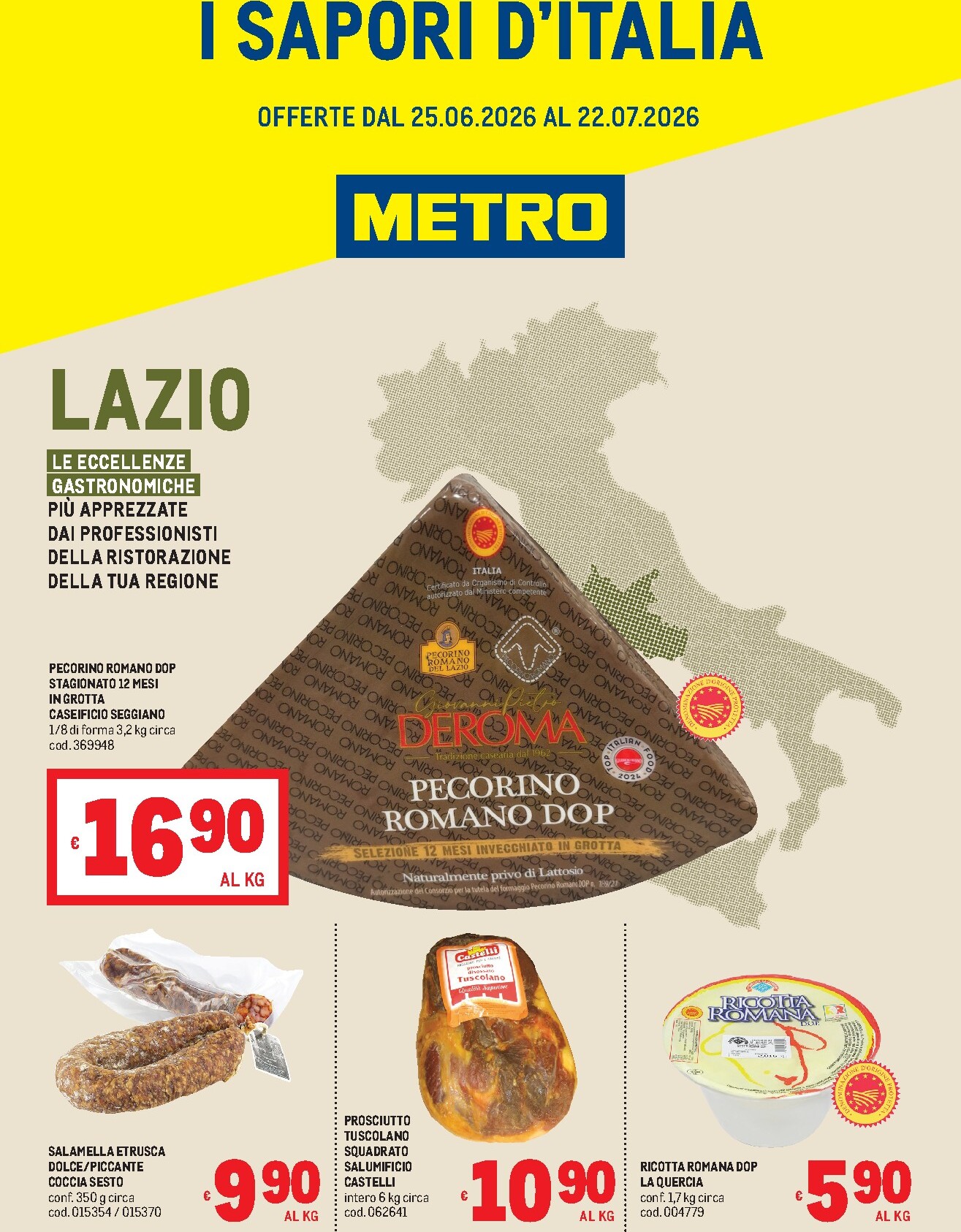 Volantino attuale di Metro - Lazio valido dal giovedì 25/06/2026 al mercoledì 22/07/2026