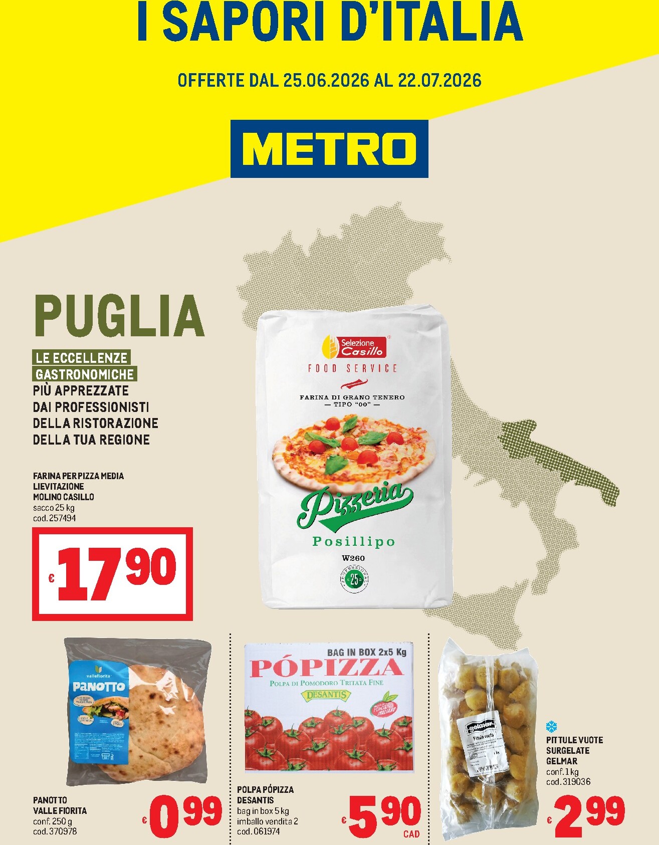 Volantino attuale di Metro - Puglia valido dal giovedì 25/06/2026 al mercoledì 22/07/2026