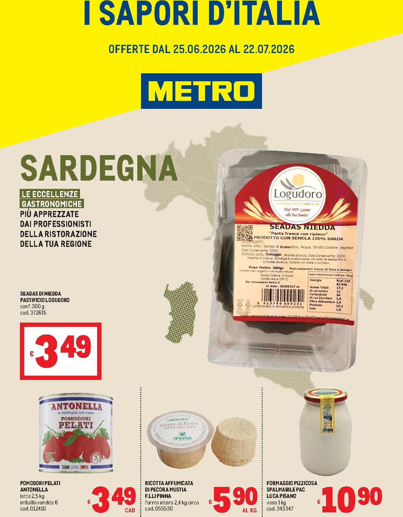 Volantino attuale di Metro - Sardegna valido dal giovedì 25/06/2026 al mercoledì 22/07/2026