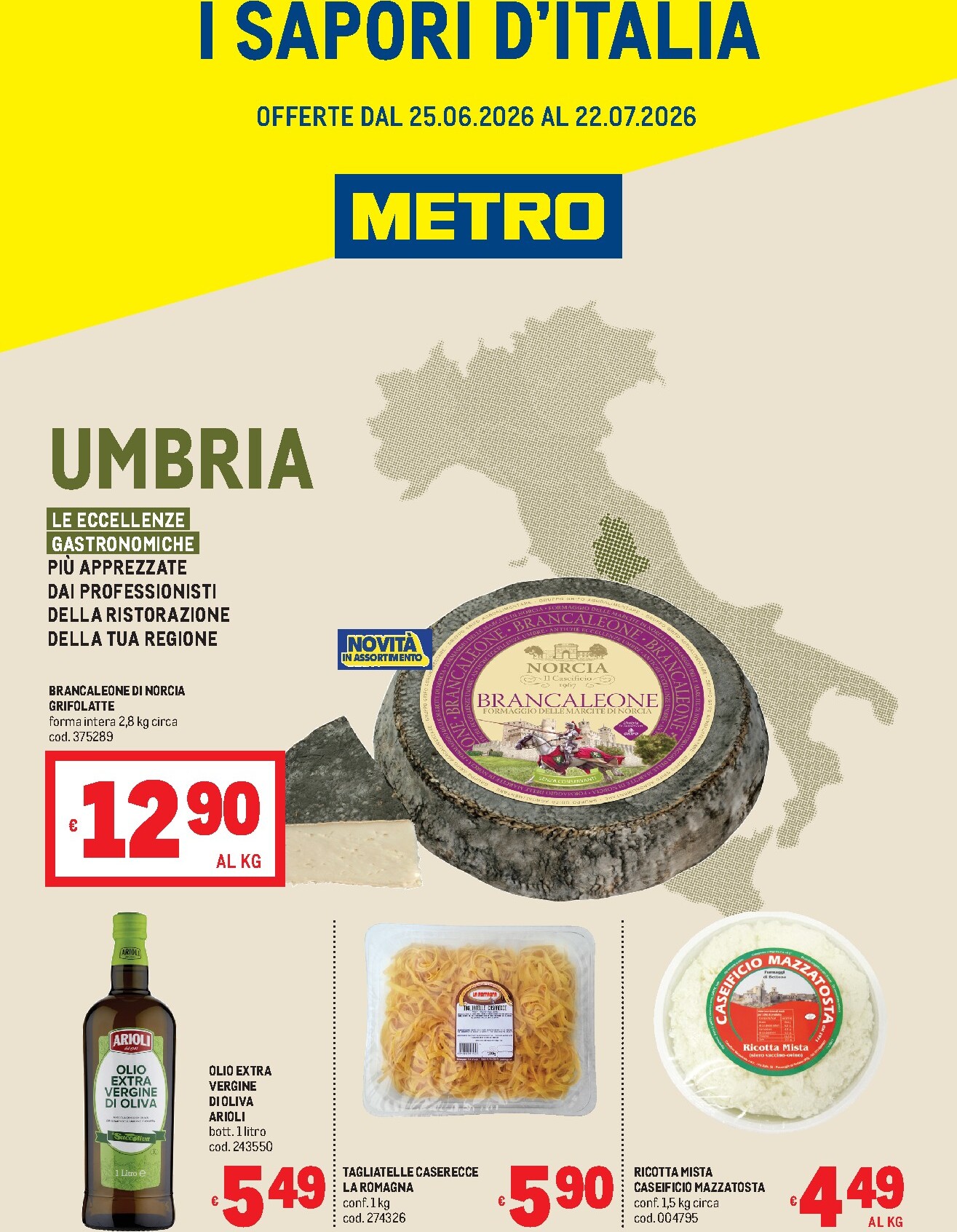 Volantino attuale di Metro - Umbria valido dal giovedì 25/06/2026 al mercoledì 22/07/2026