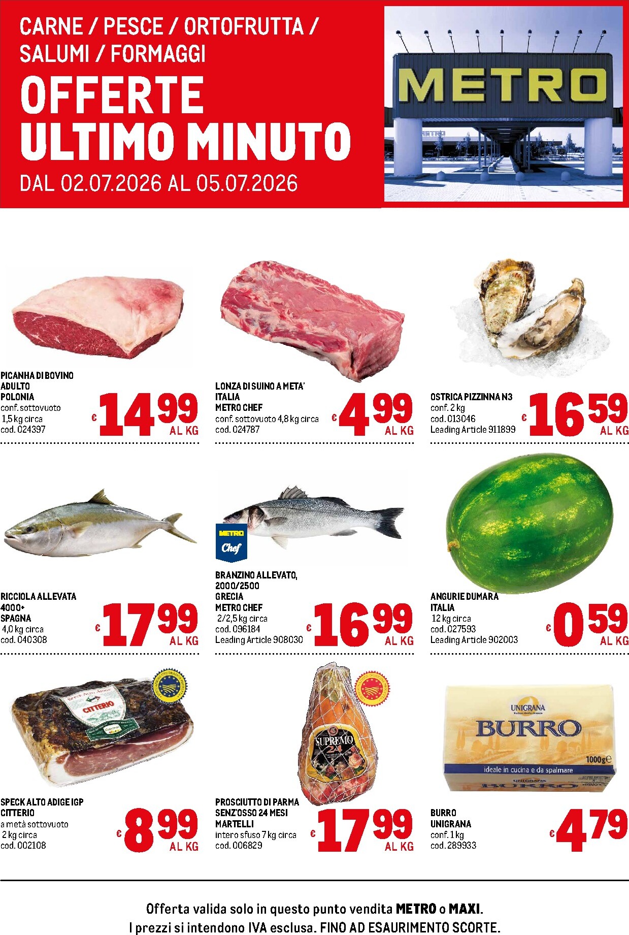 Volantino attuale di Metro - Offerte freschissimi valido dal giovedì 02/07/2026 al domenica 05/07/2026