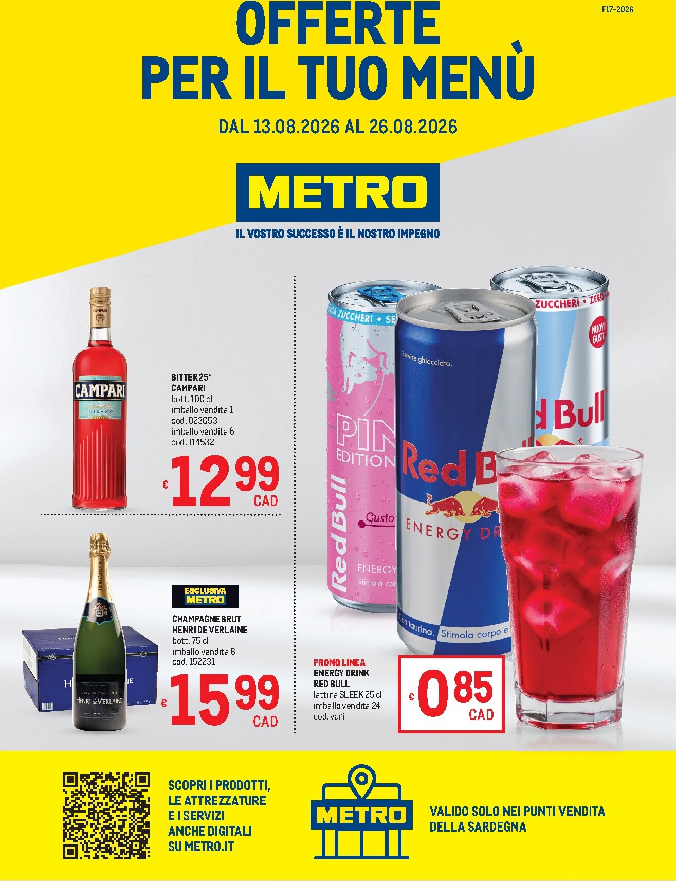 Volantino futuro Metro - Sardegna valido dal giovedì 13/08/2026 al mercoledì 26/08/2026