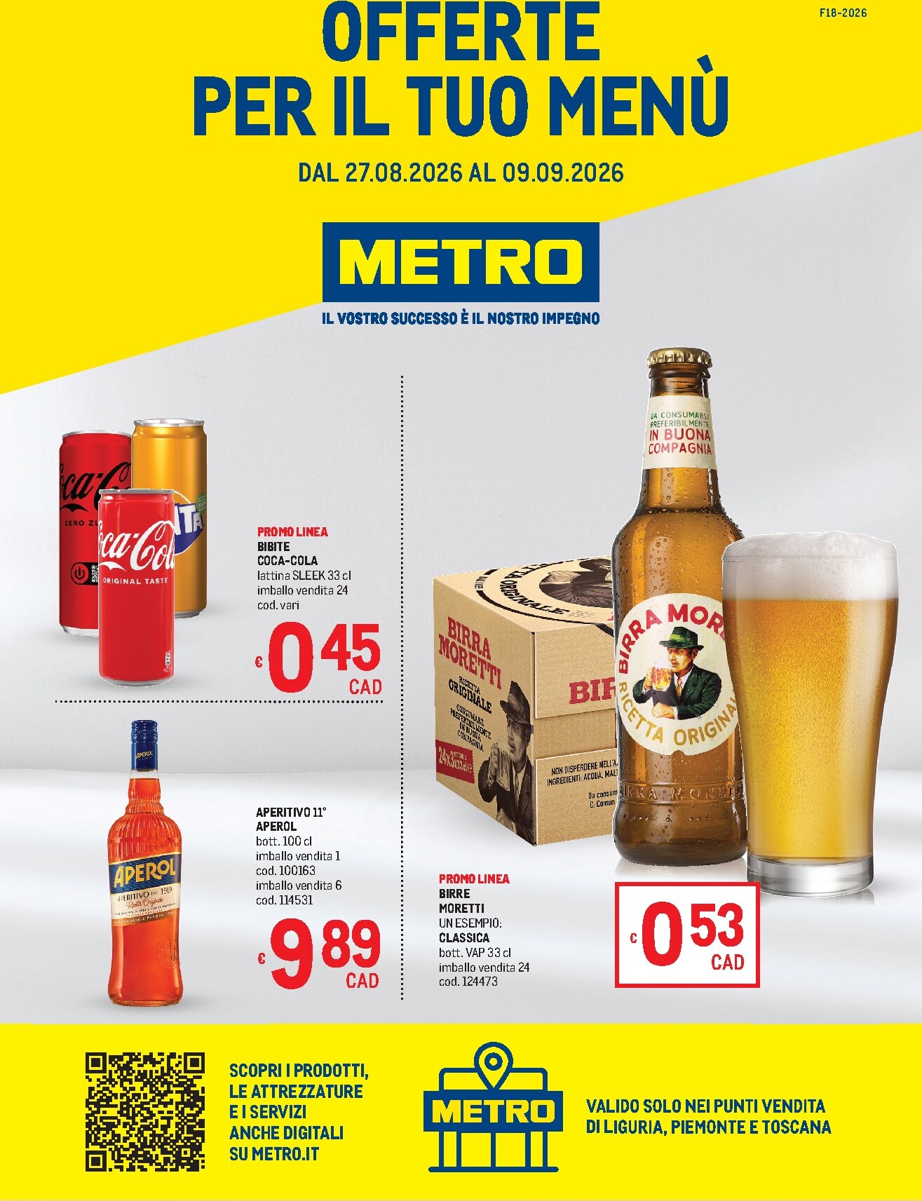 Volantino attuale di Metro valido dal giovedì 27/08/2026 al mercoledì 09/09/2026