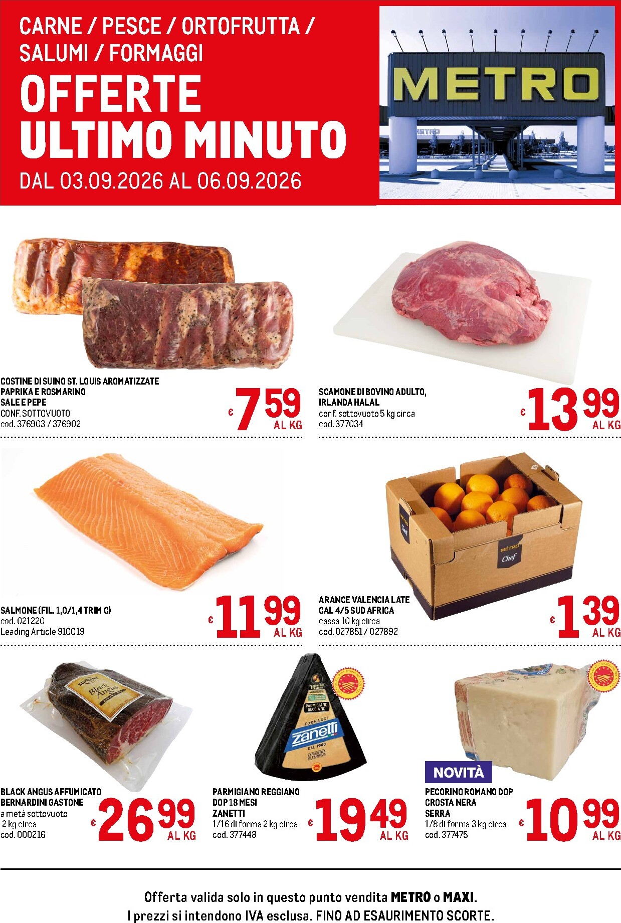Volantino attuale di Metro - Offerte ultimo minuto valido dal giovedì 03/09/2026 al domenica 06/09/2026