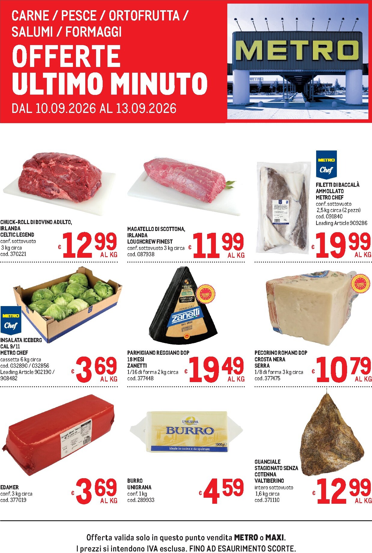 Volantino attuale di Metro - Offerte freschissimi valido dal giovedì 10/09/2026 al domenica 13/09/2026