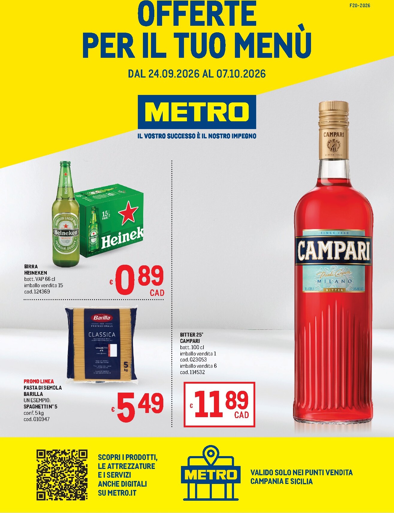 Volantino futuro Metro - Campania e Sicilia valido dal giovedì 24/09/2026 al mercoledì 07/10/2026
