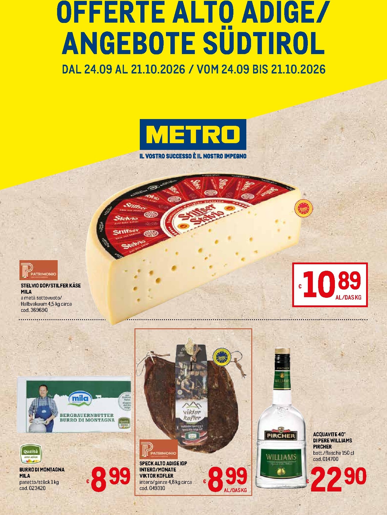 Volantino futuro Metro - Offerte Alto Adige Südtirol valido dal giovedì 24/09/2026 al mercoledì 21/10/2026