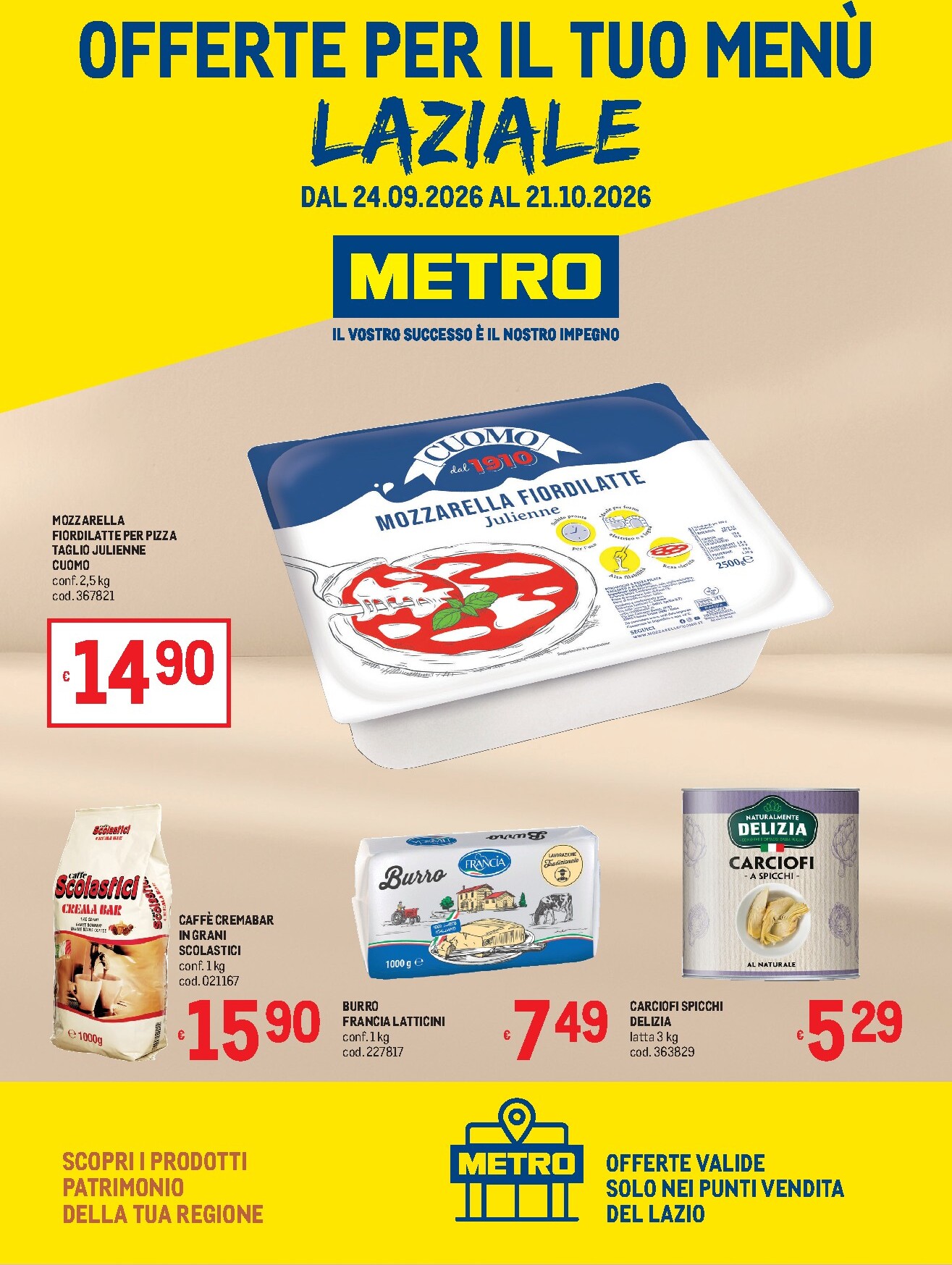 Volantino futuro Metro - Lazio valido dal giovedì 24/09/2026 al mercoledì 21/10/2026